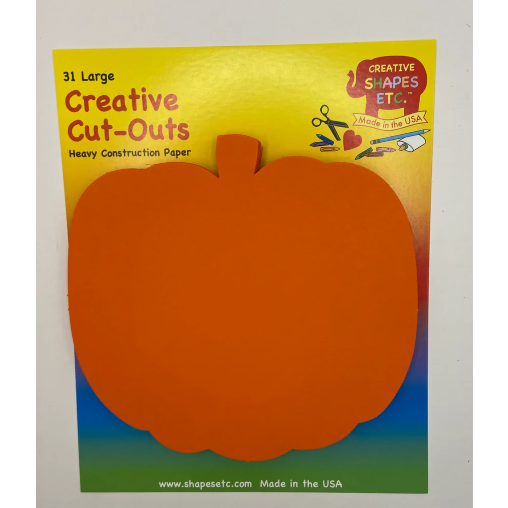 Large Single Color Cut-Out - Orange Pumpkin