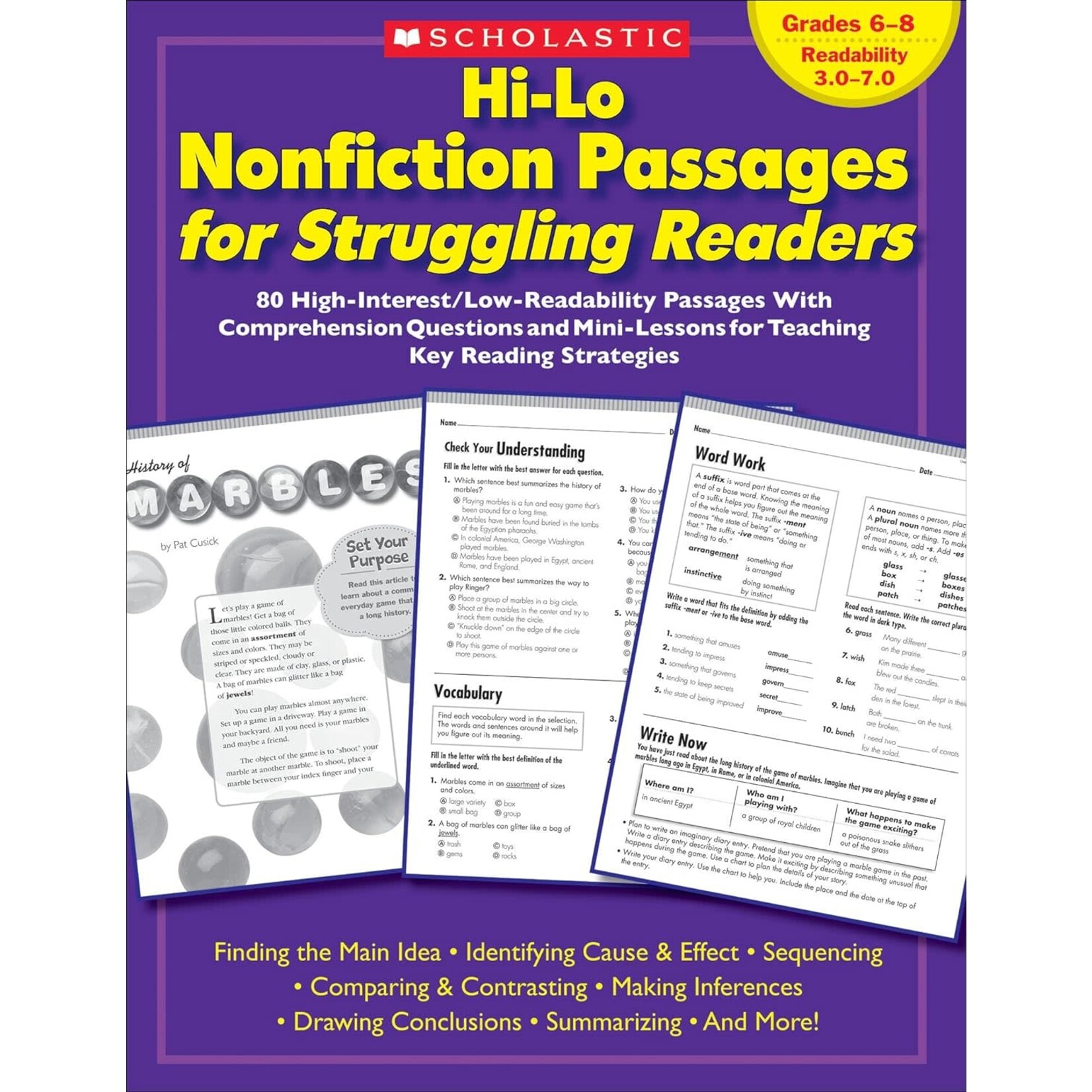 SCHOLASTIC TEACHING RESOURCES Hi-Lo Nonfiction Passages for Struggling Readers: Grades 6–8