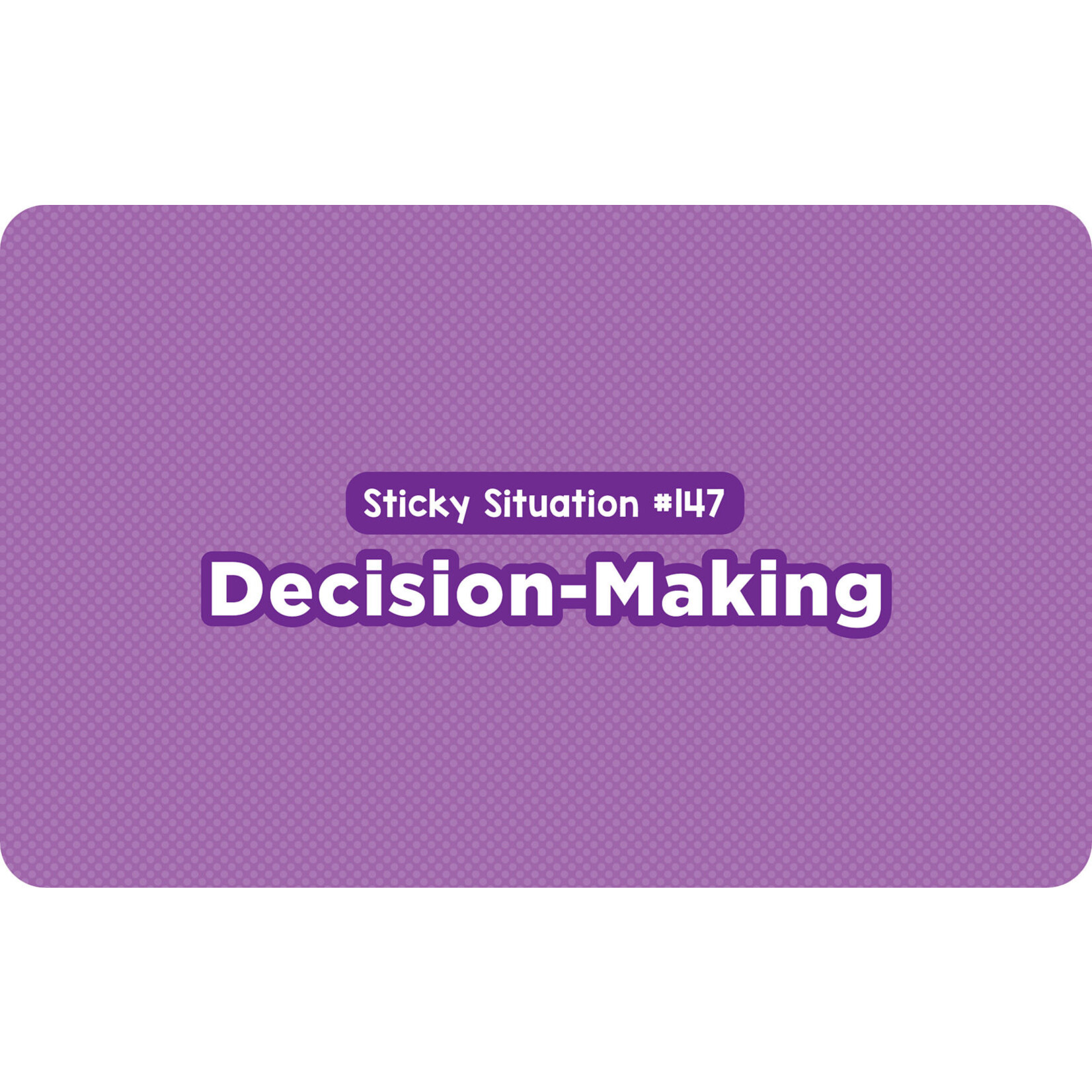SCHOLASTIC TEACHING RESOURCES Sticky Situation Cards Grades 4-6