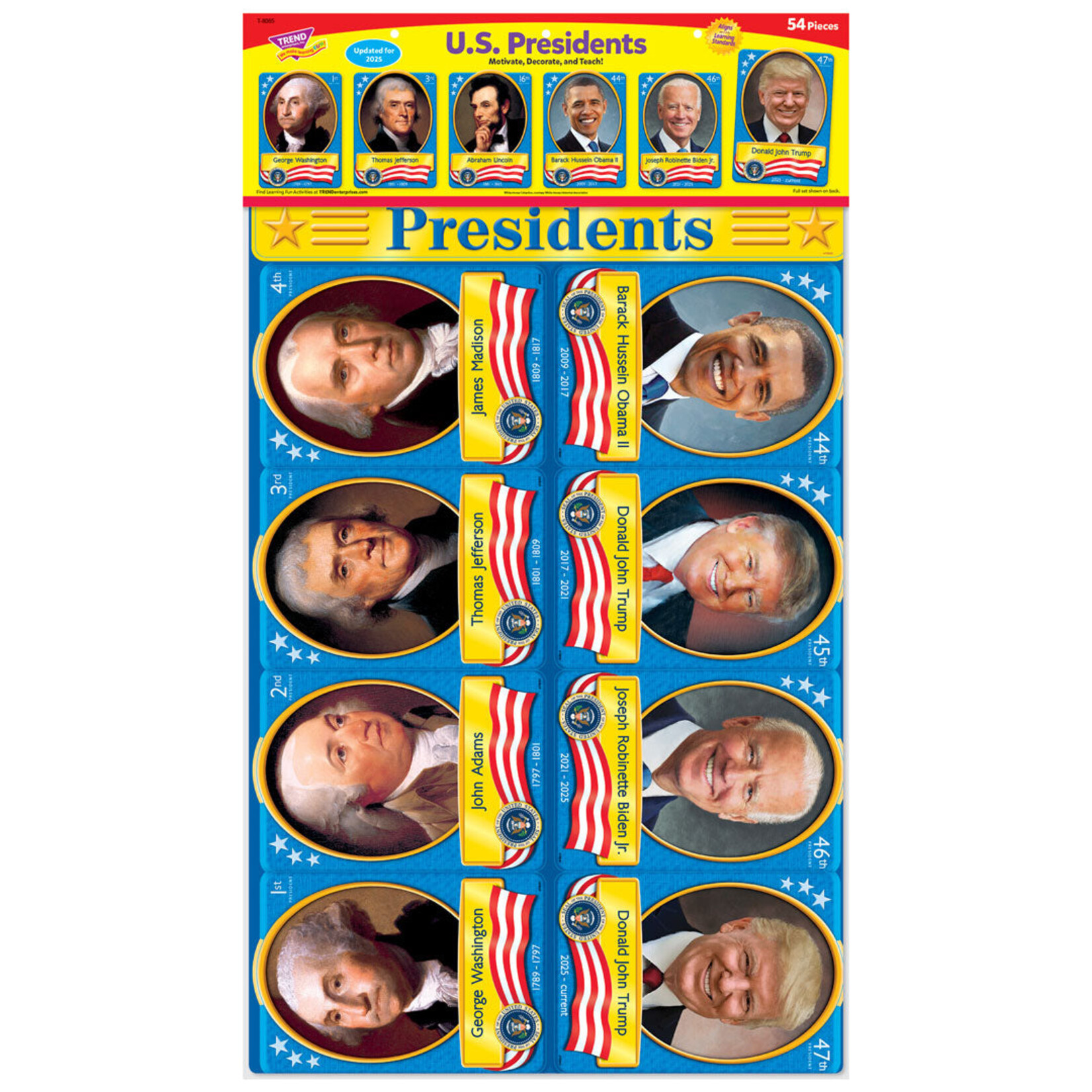 TREND ENTERPRISES INC U.S. Presidents Bulletin Board Set