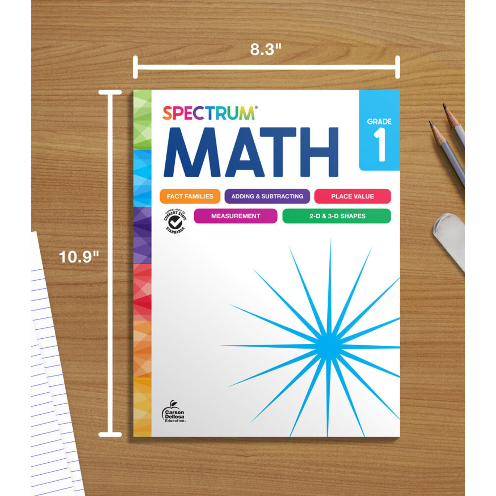 CARSON DELLOSA PUBLISHING CO Spectrum Math Workbook Grade 1