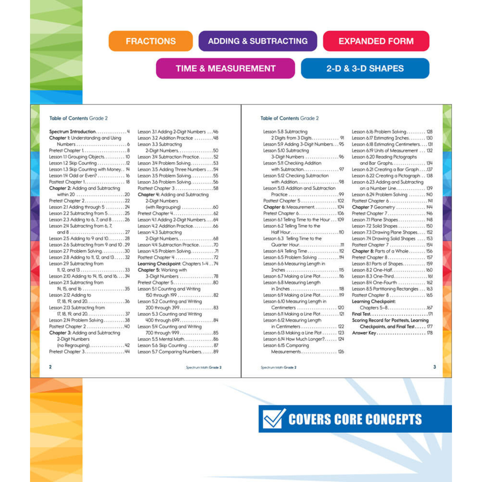 CARSON DELLOSA PUBLISHING CO Spectrum Math Workbook Grade 2