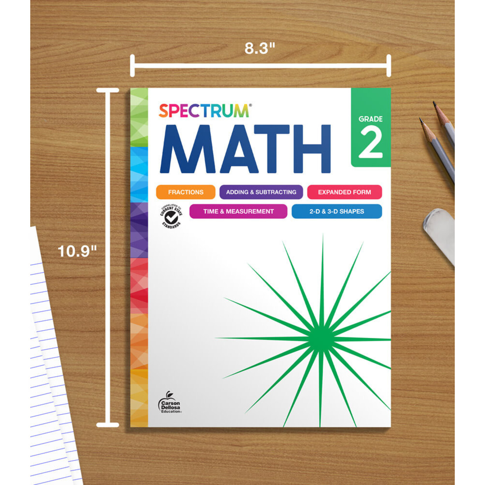 CARSON DELLOSA PUBLISHING CO Spectrum Math Workbook Grade 2