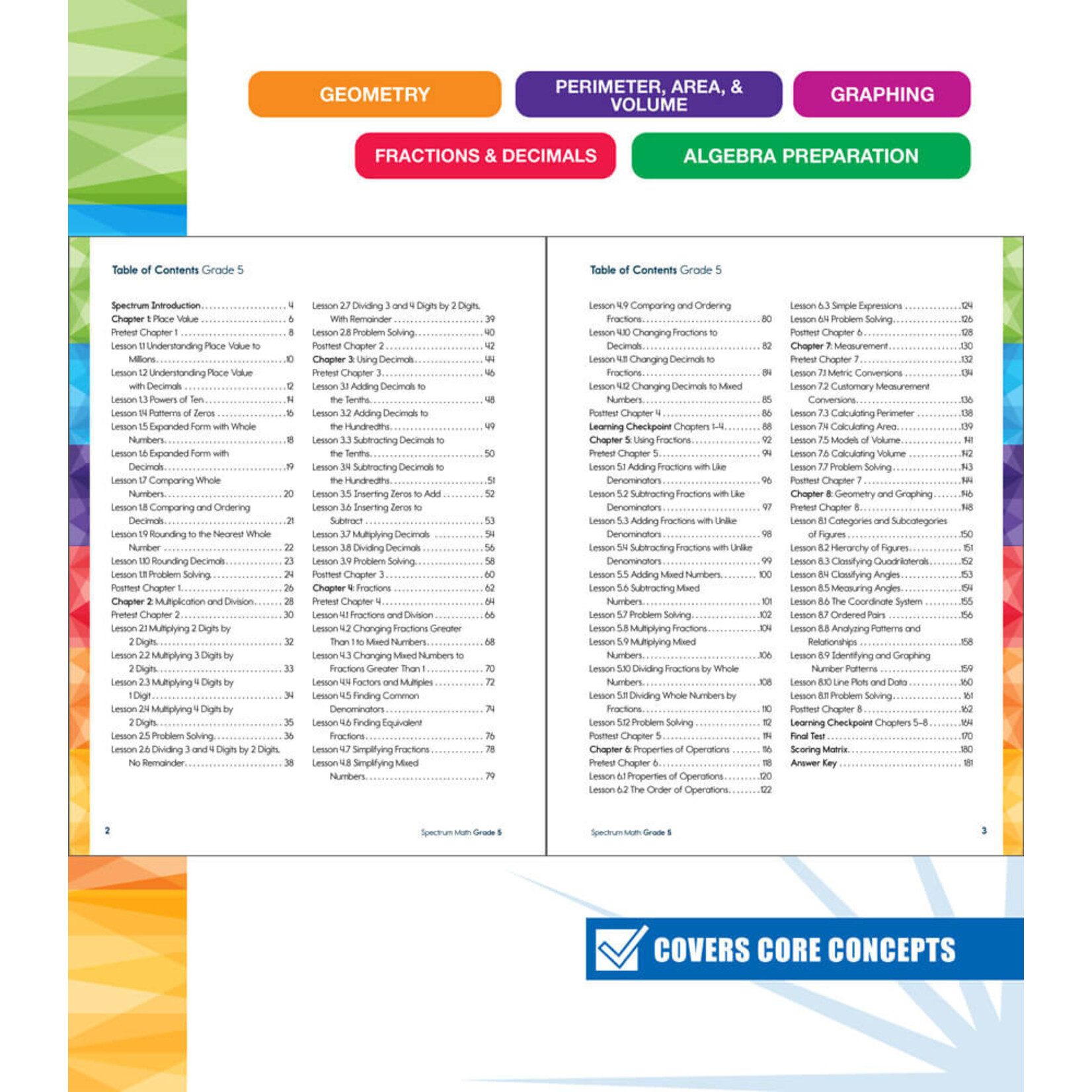 CARSON DELLOSA PUBLISHING CO Spectrum Math Workbook Grade 5
