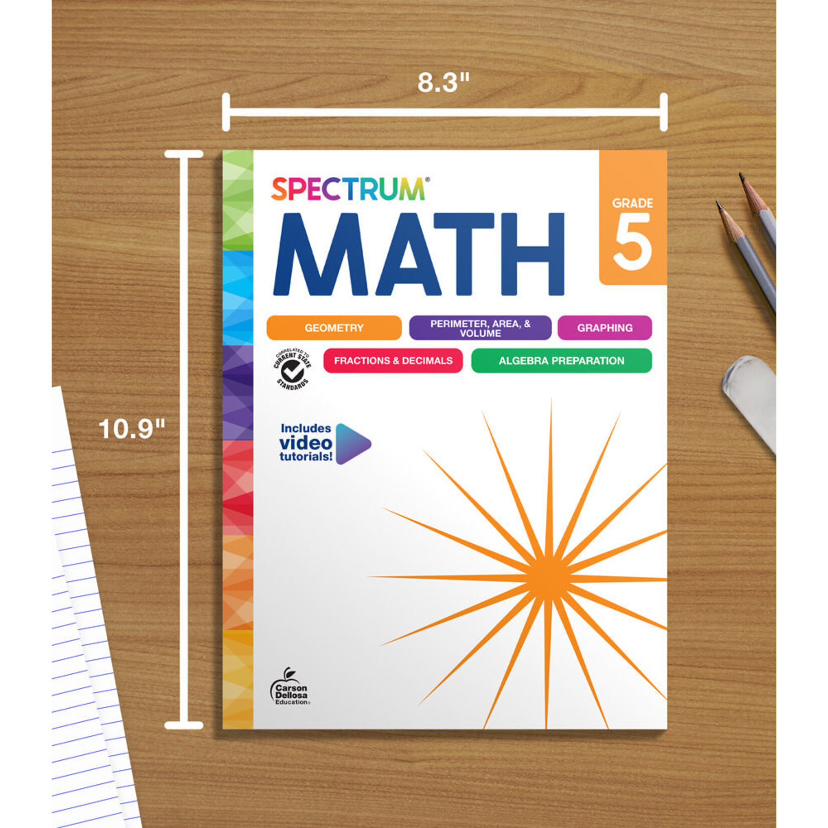 CARSON DELLOSA PUBLISHING CO Spectrum Math Workbook Grade 5
