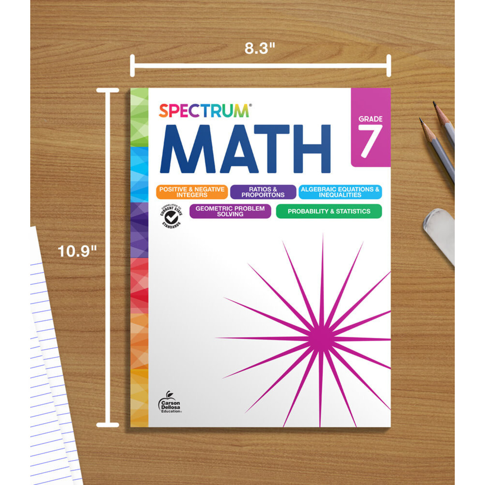 CARSON DELLOSA PUBLISHING CO Spectrum Math Workbook Grade 7