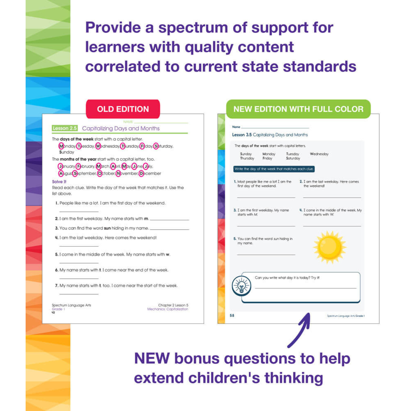 CARSON DELLOSA PUBLISHING CO Spectrum Language Arts Workbook Grade 1