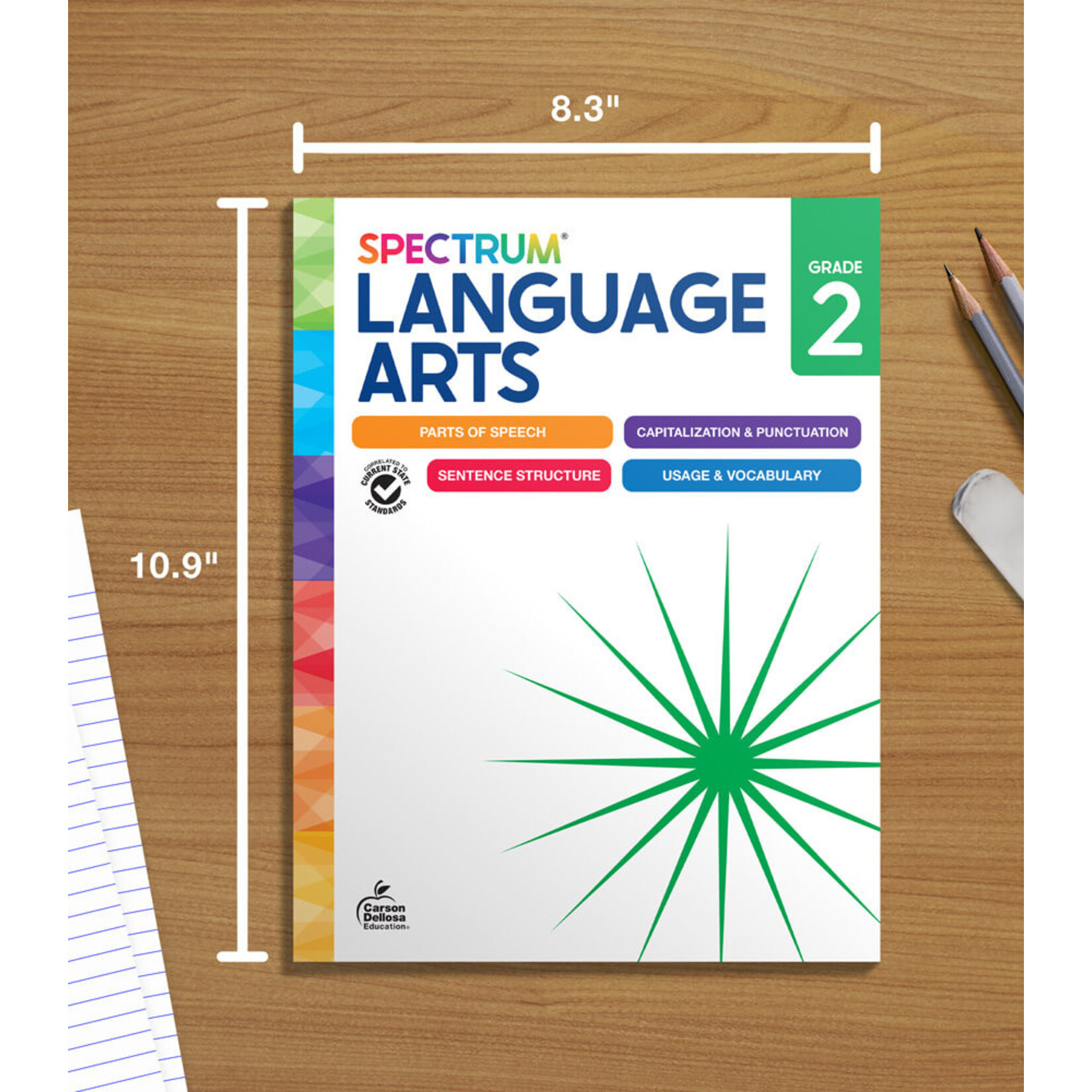 CARSON DELLOSA PUBLISHING CO Spectrum Language Arts Workbook Grade 2