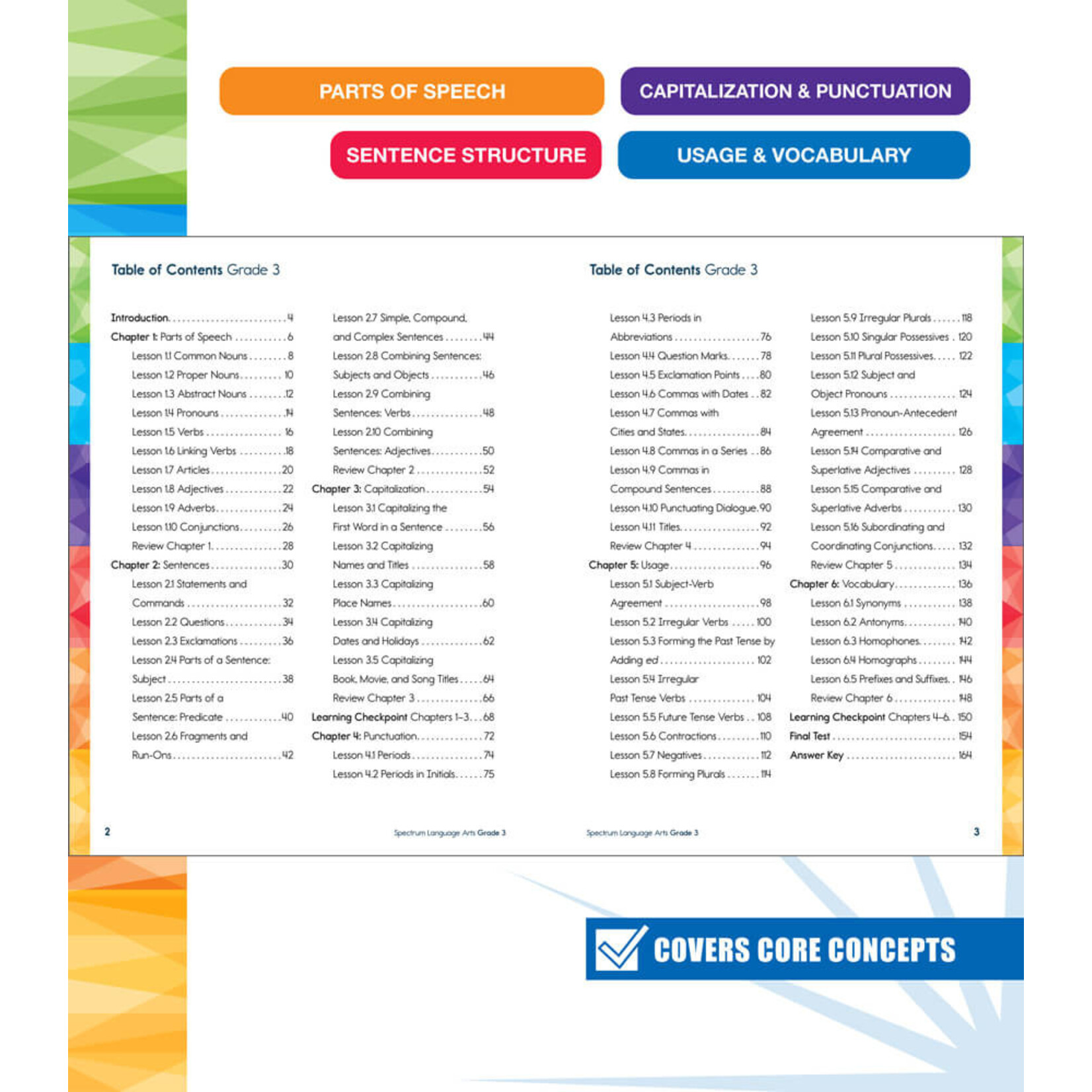 CARSON DELLOSA PUBLISHING CO Spectrum Language Arts Workbook Grade 3