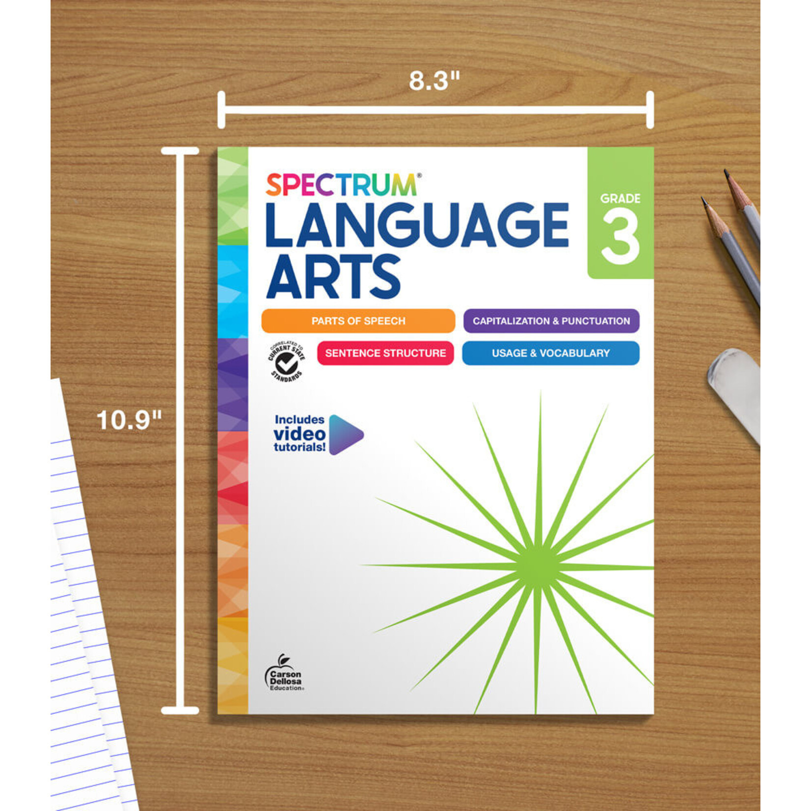 CARSON DELLOSA PUBLISHING CO Spectrum Language Arts Workbook Grade 3