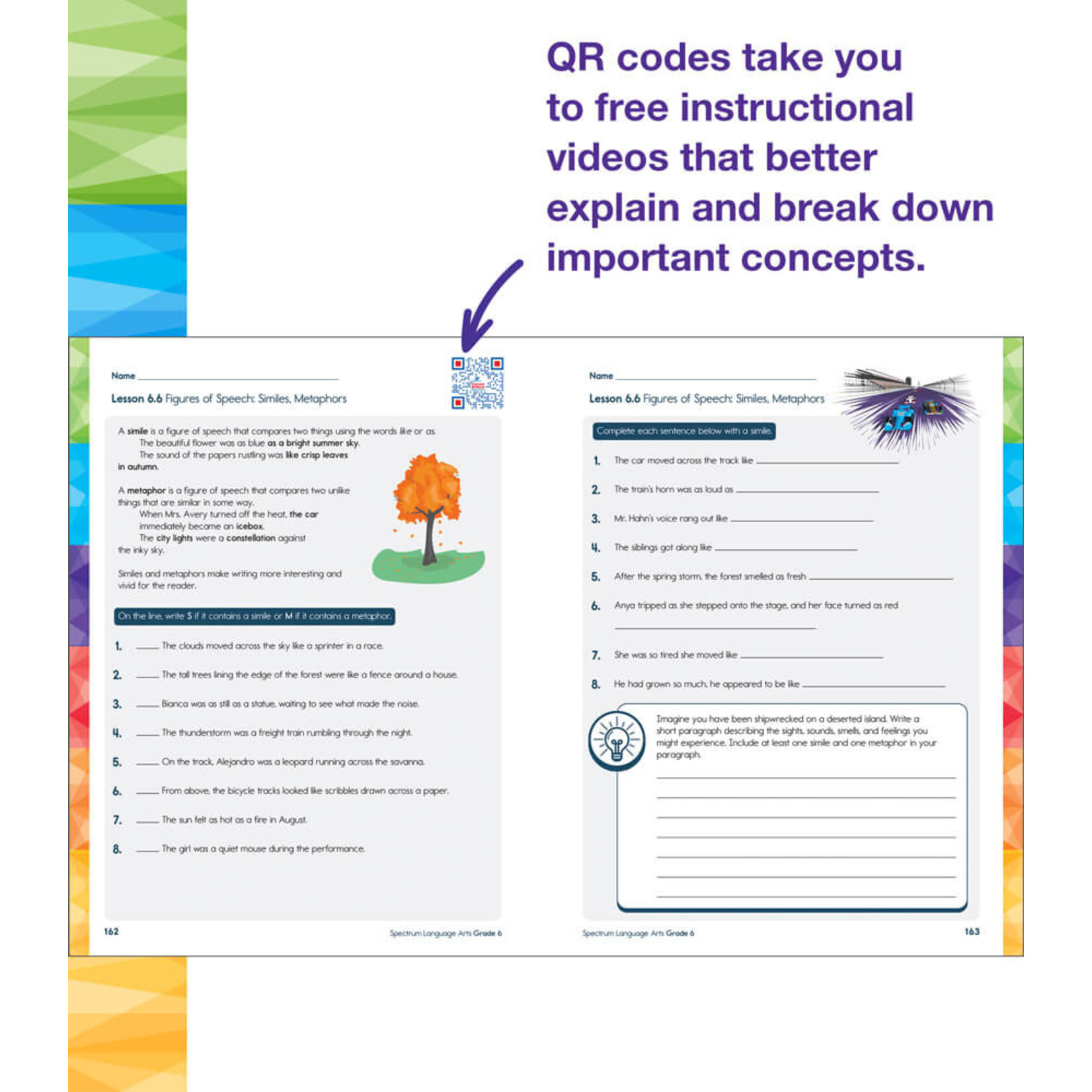 CARSON DELLOSA PUBLISHING CO Spectrum Language Arts Workbook Grade 6