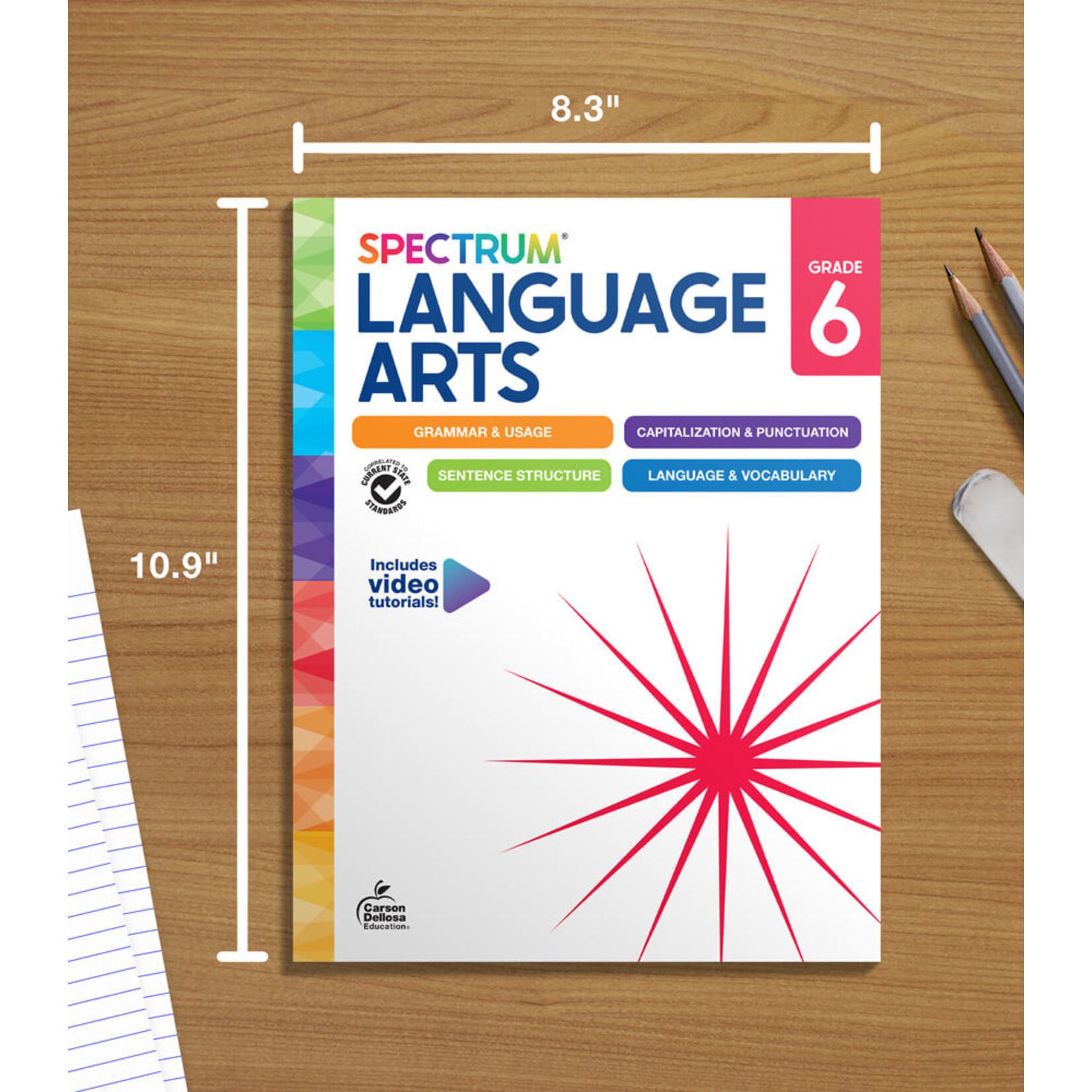CARSON DELLOSA PUBLISHING CO Spectrum Language Arts Workbook Grade 6
