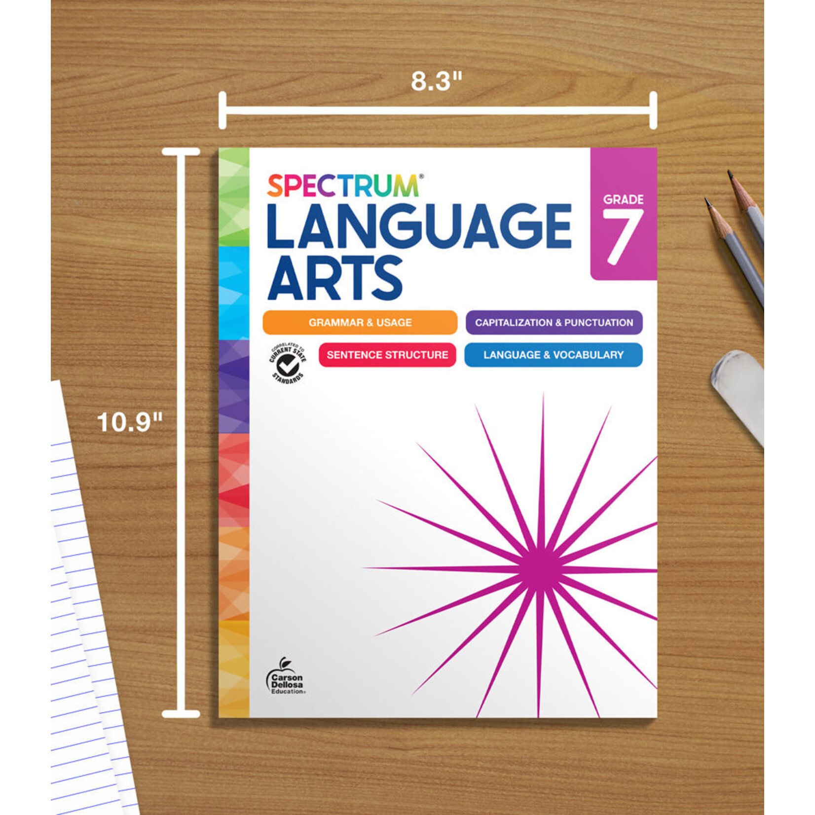 CARSON DELLOSA PUBLISHING CO Spectrum Language Arts Workbook Grade 7