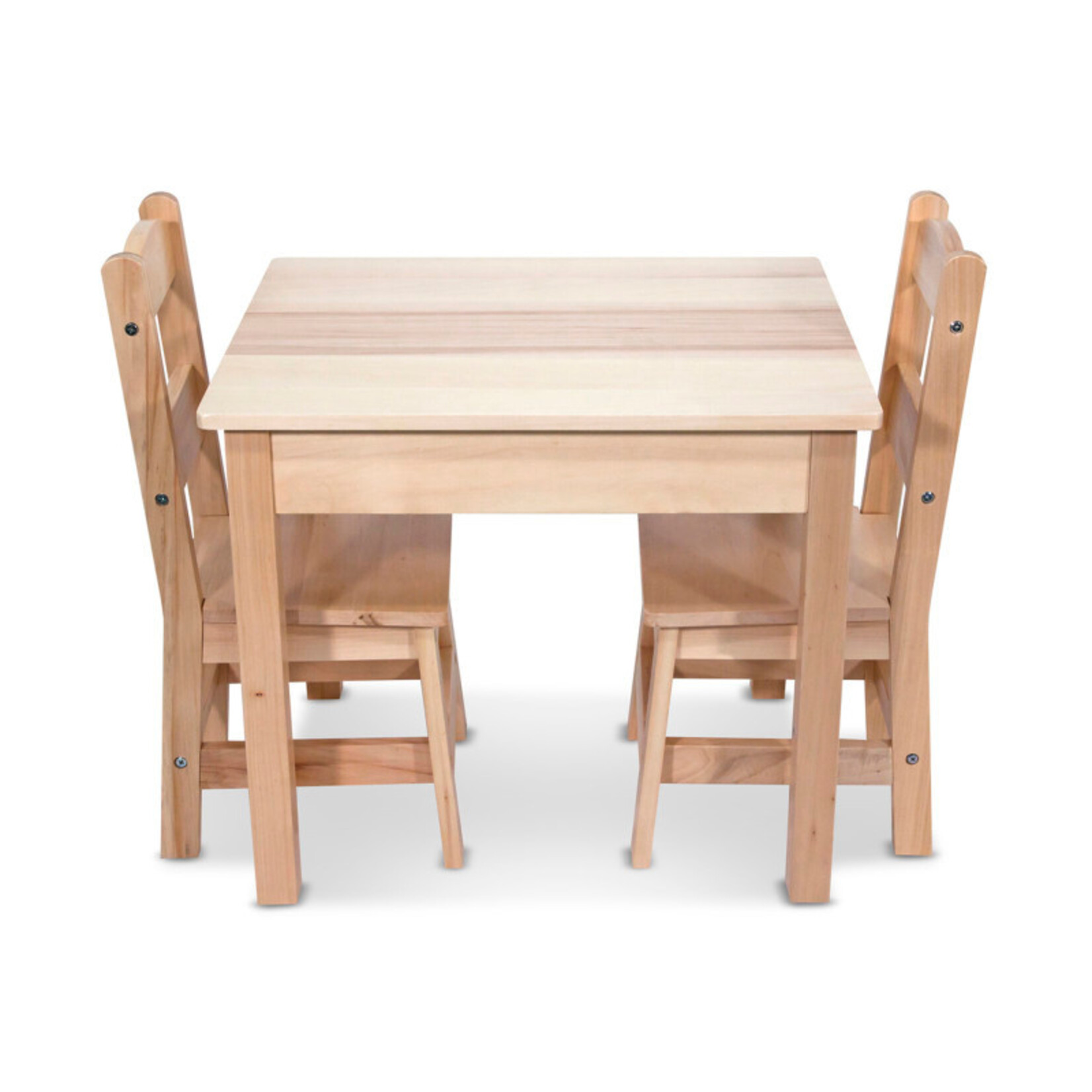 WOODEN TABLE & CHAIRS NATURAL