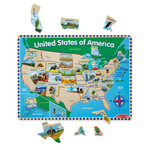 U.S.A. Map Wooden Puzzle