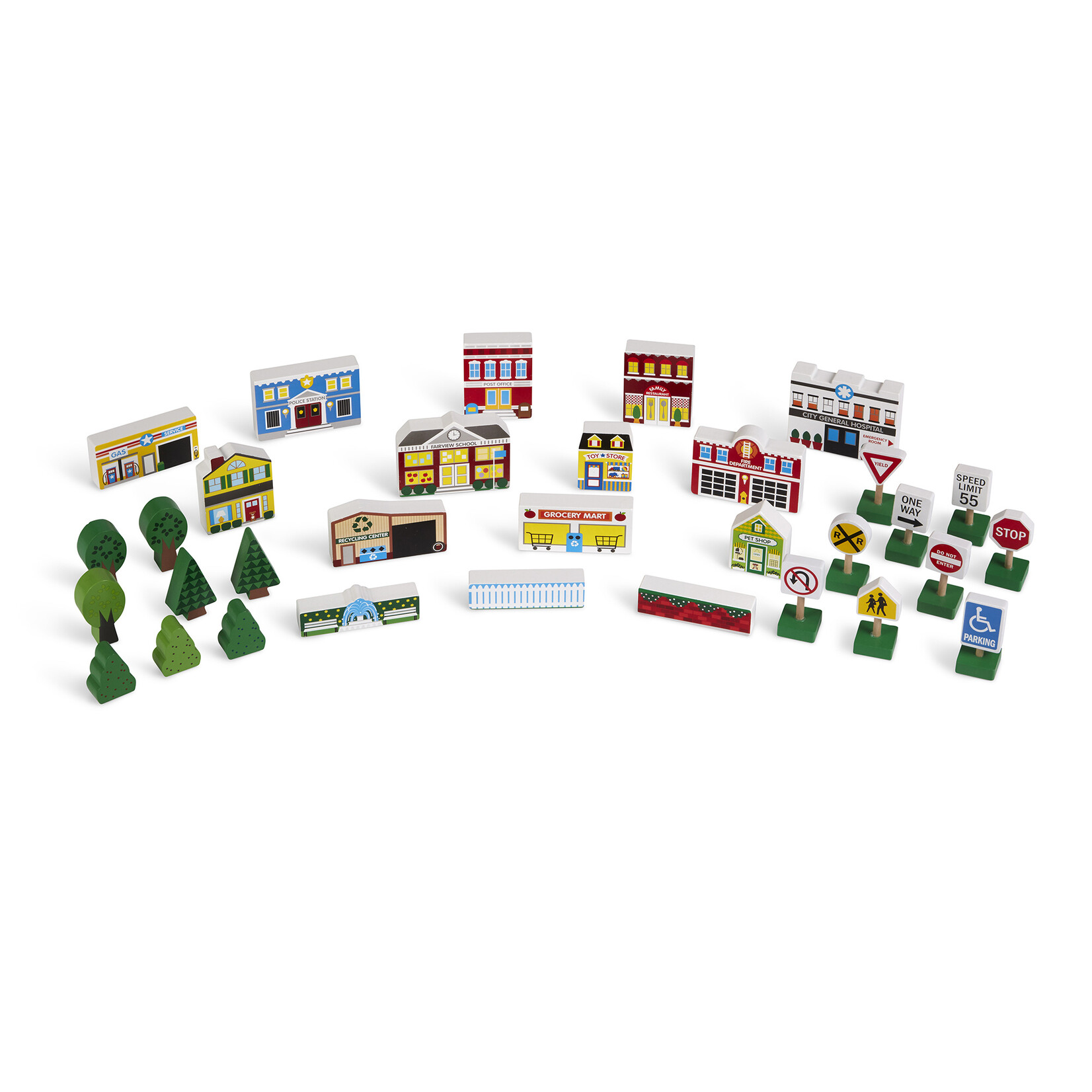 Wooden Town Play Set