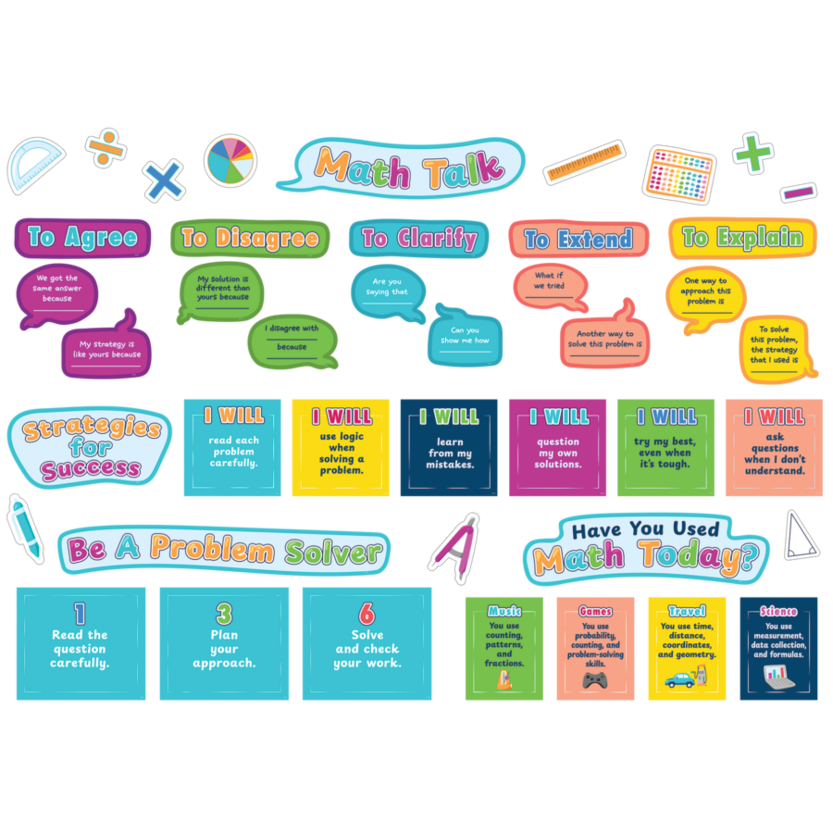 TEACHER CREATED RESOURCES Math Talk Bulletin Board