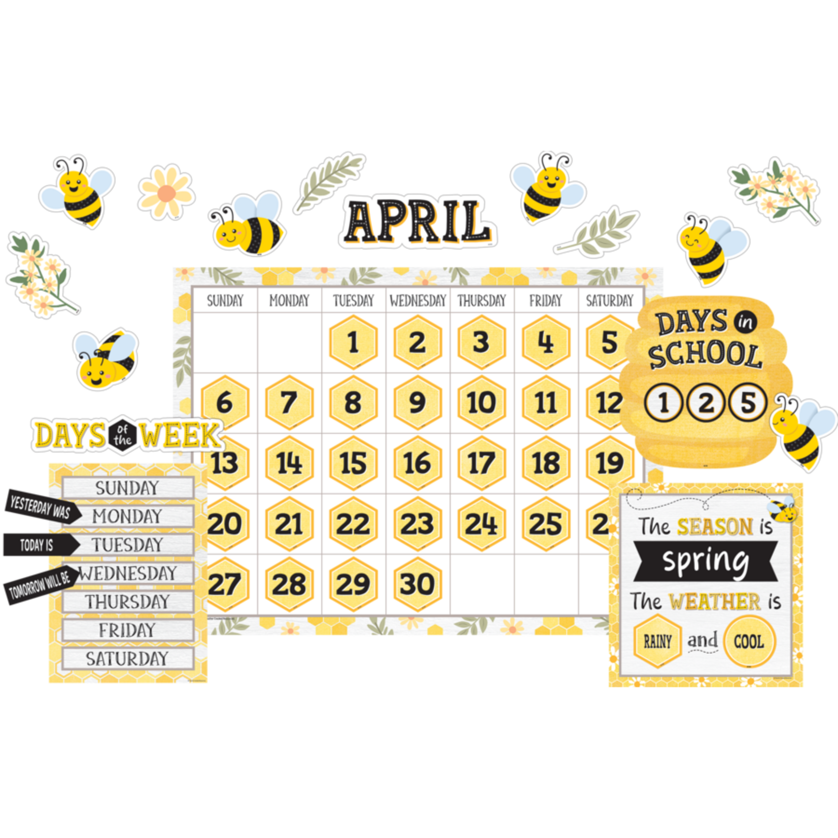 TEACHER CREATED RESOURCES Buzzing Bees Calendar Bulletin Board