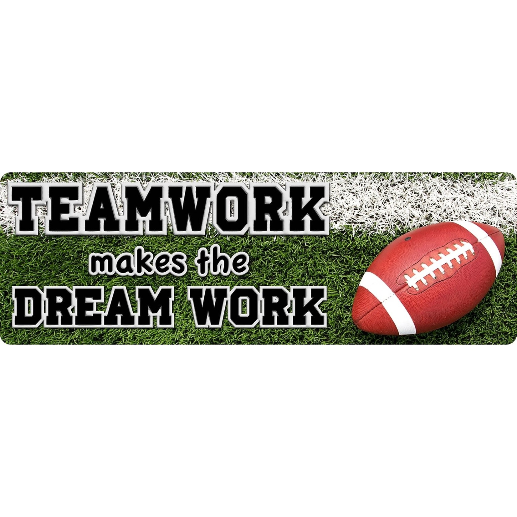 ASHLEY INCORPORATED Football Teamwork Makes the Dream Work Mat Runner