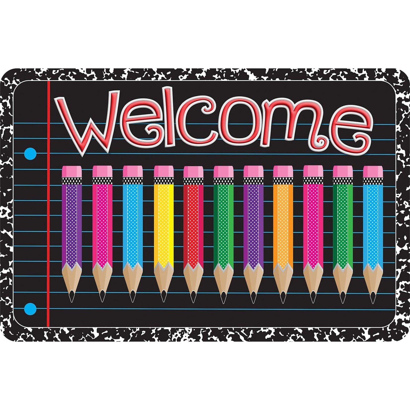 ASHLEY INCORPORATED Colored Pencils Welcome Mat