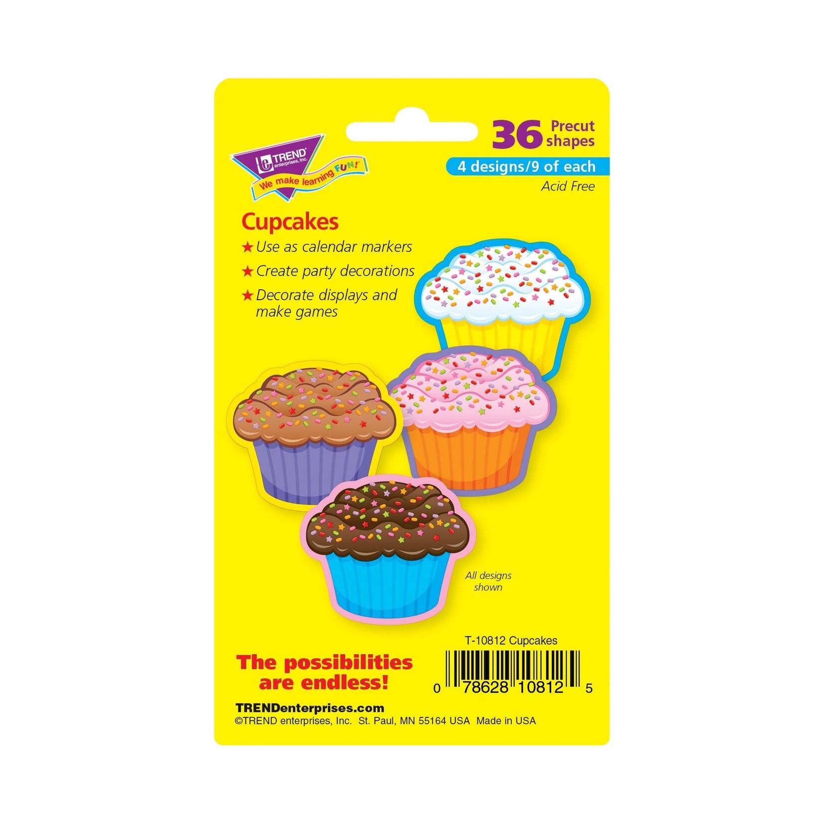 TREND ENTERPRISES INC Cupcakes Mini Accents Variety Pack