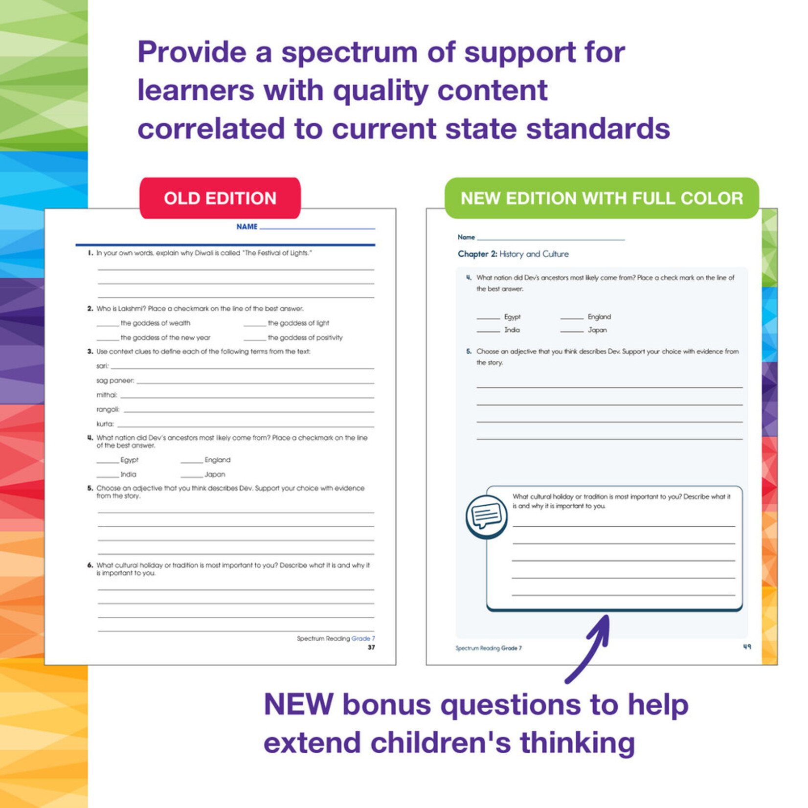 CARSON DELLOSA PUBLISHING CO Spectrum Reading Workbook Grade 7