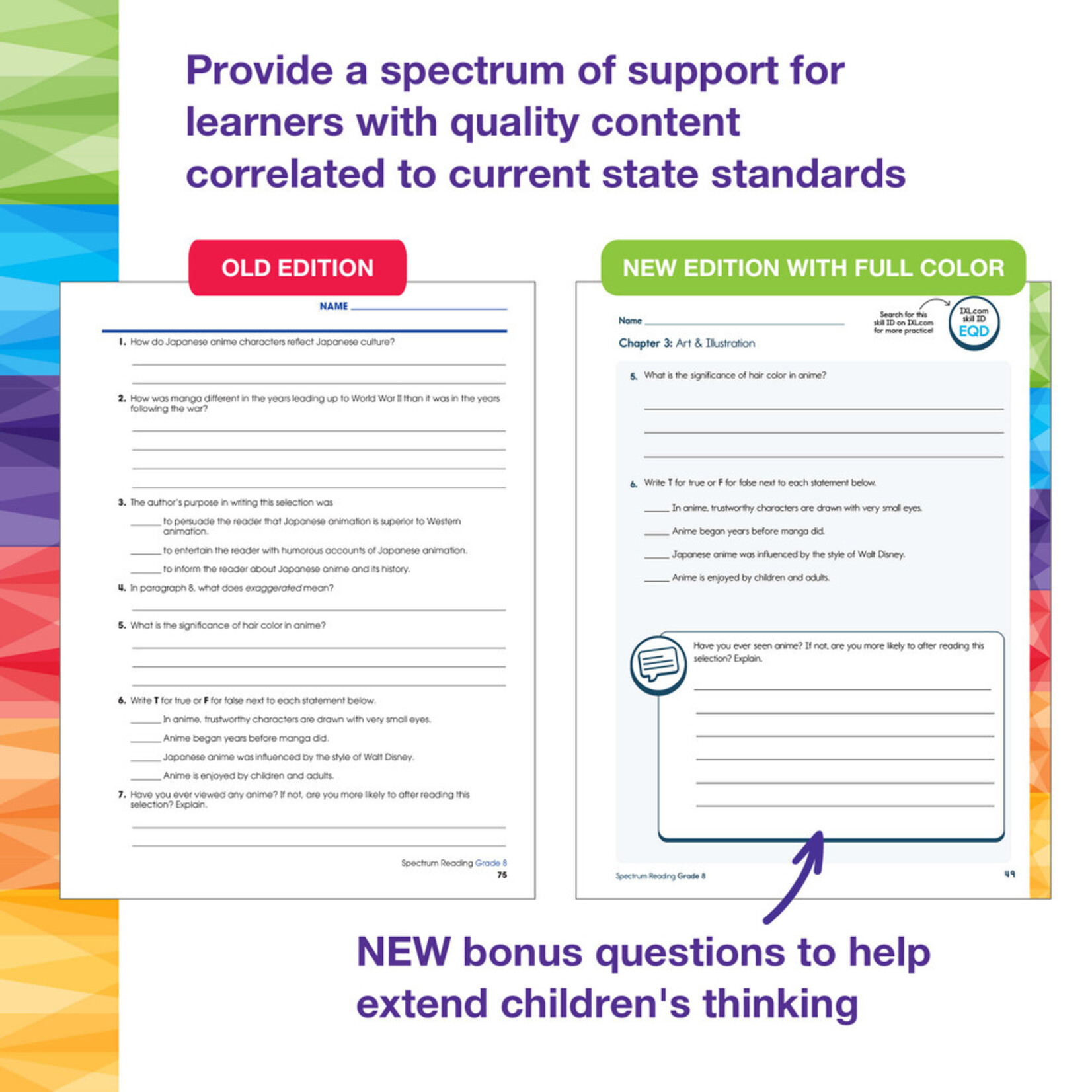 CARSON DELLOSA PUBLISHING CO Spectrum Reading Workbook Grade 8