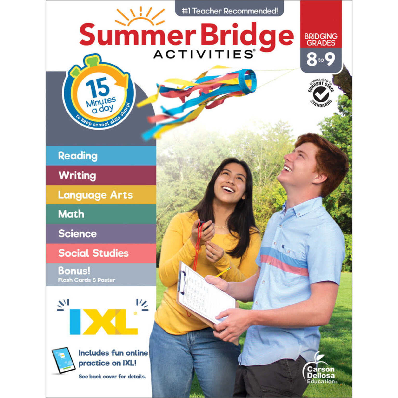 CARSON DELLOSA PUBLISHING CO Summer Bridge Activities Workbook Grade 8-9