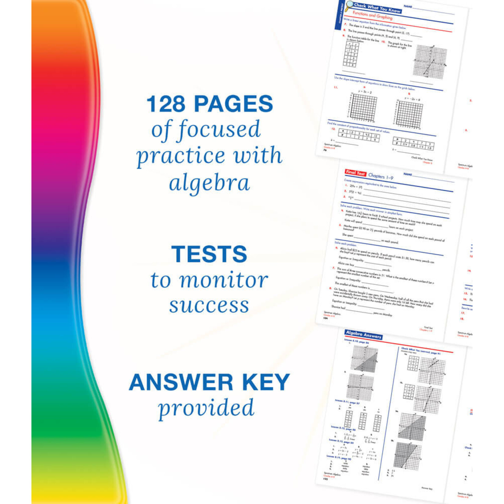 CARSON DELLOSA PUBLISHING CO Spectrum Algebra Workbook Grade 6-8