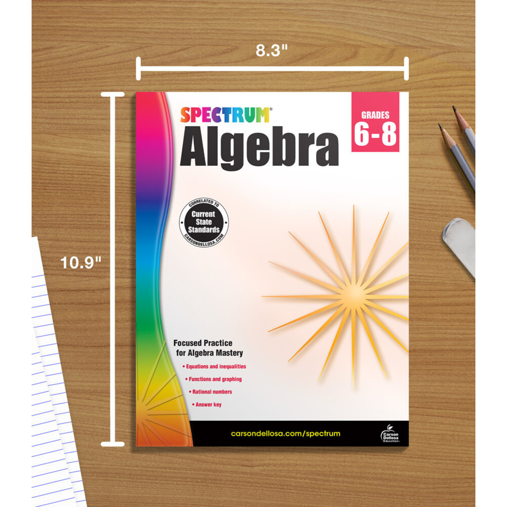 CARSON DELLOSA PUBLISHING CO Spectrum Algebra Workbook Grade 6-8