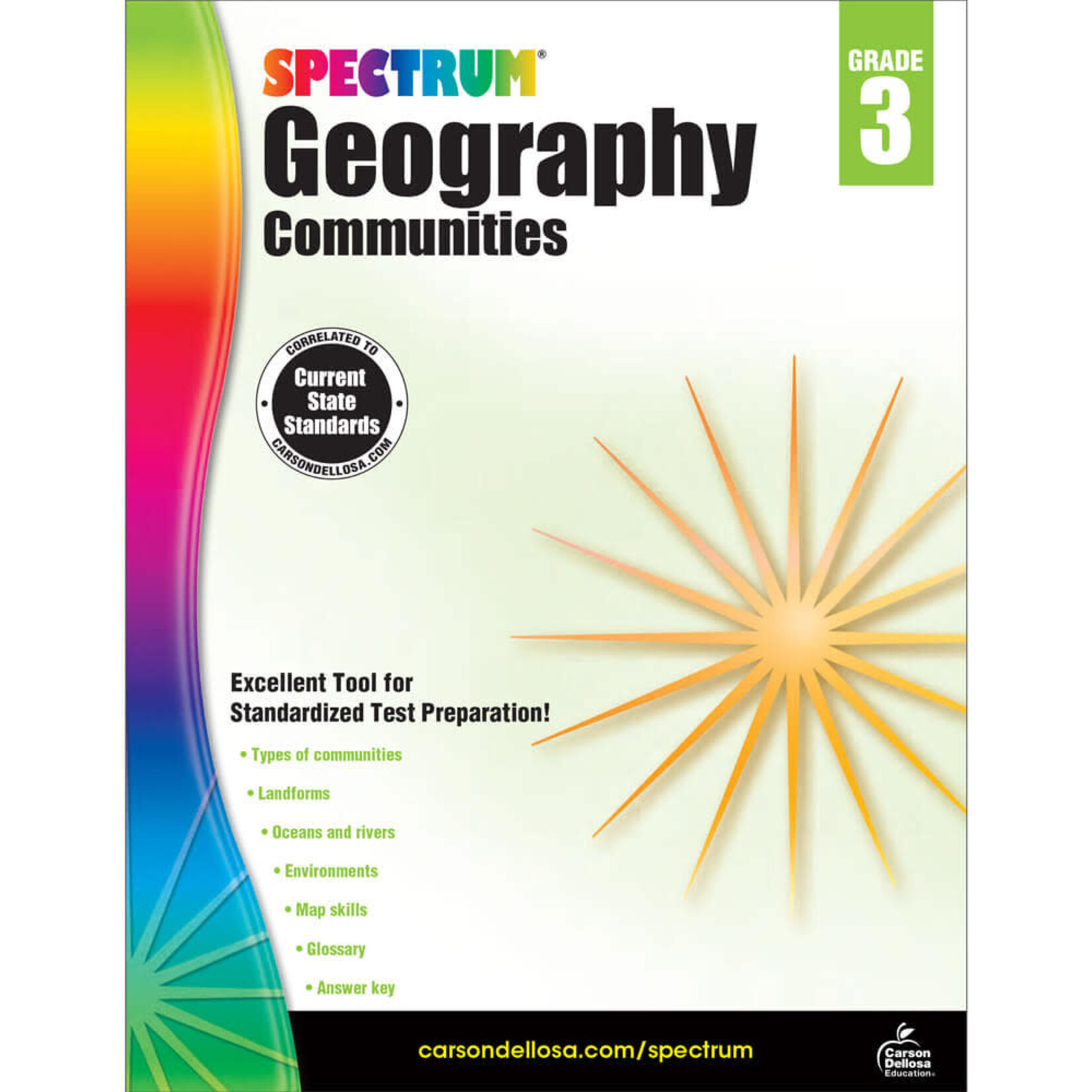 CARSON DELLOSA PUBLISHING CO Spectrum Geography Workbook Grade 3