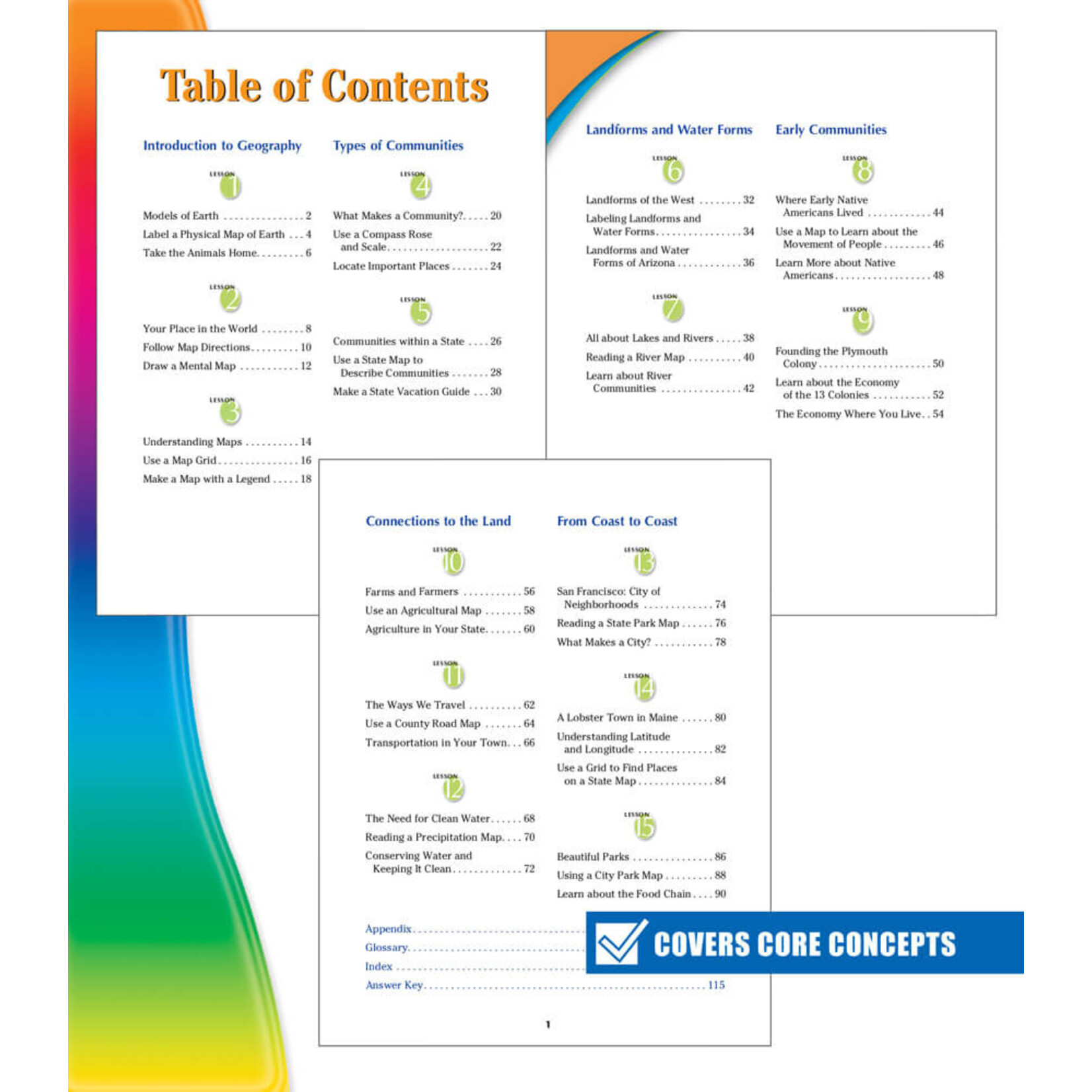 CARSON DELLOSA PUBLISHING CO Spectrum Geography Workbook Grade 3