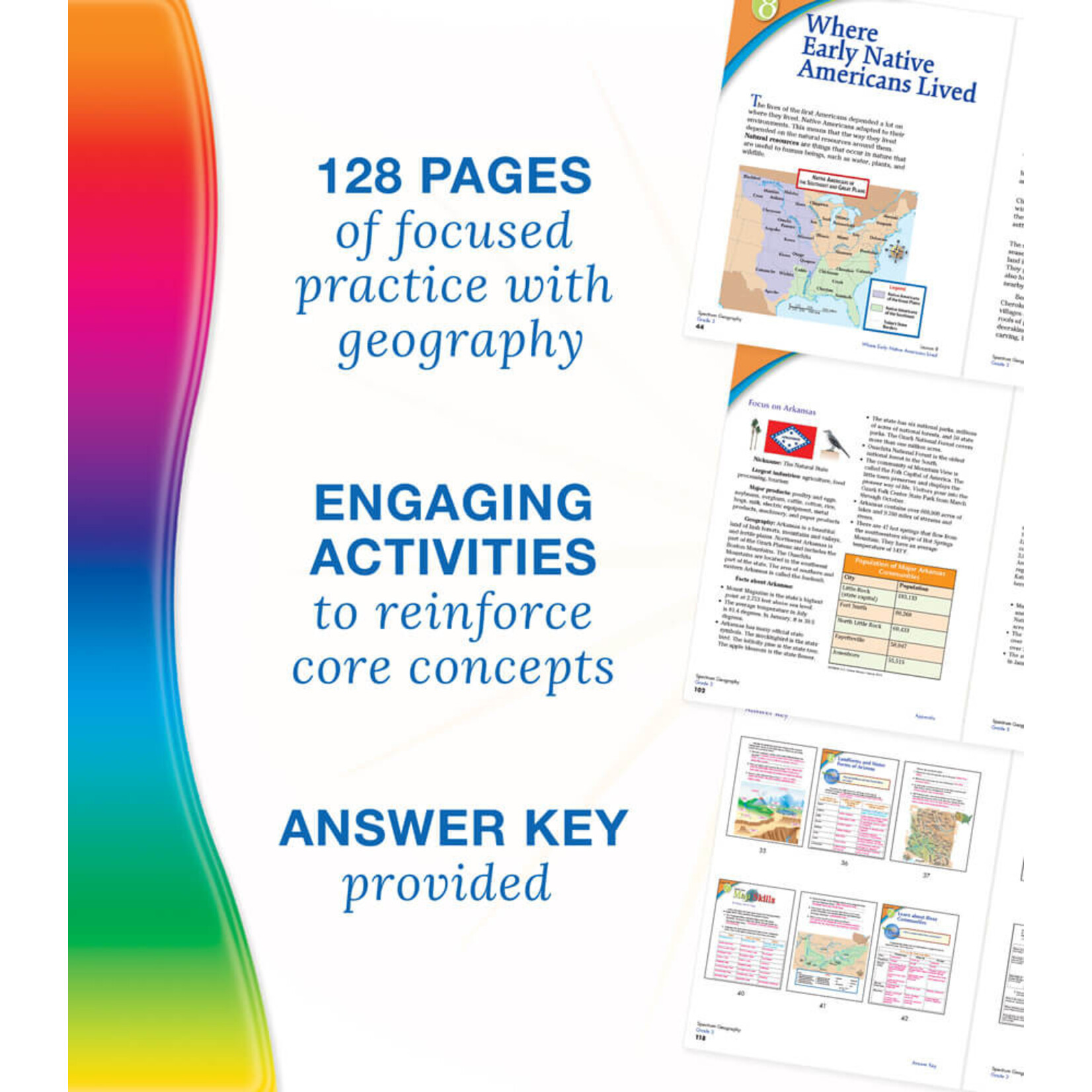 CARSON DELLOSA PUBLISHING CO Spectrum Geography Workbook Grade 3