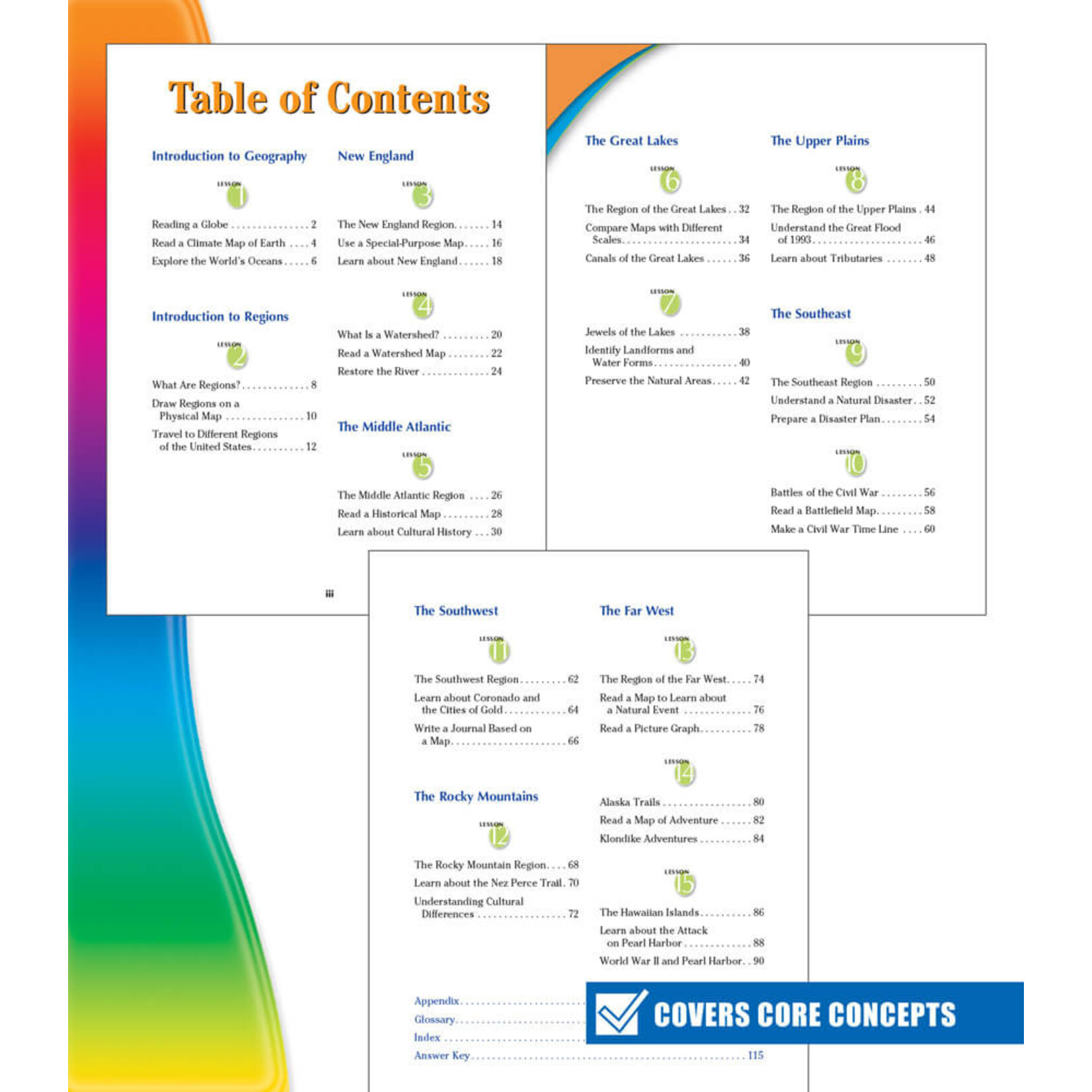 CARSON DELLOSA PUBLISHING CO Spectrum Geography Workbook Grade 4
