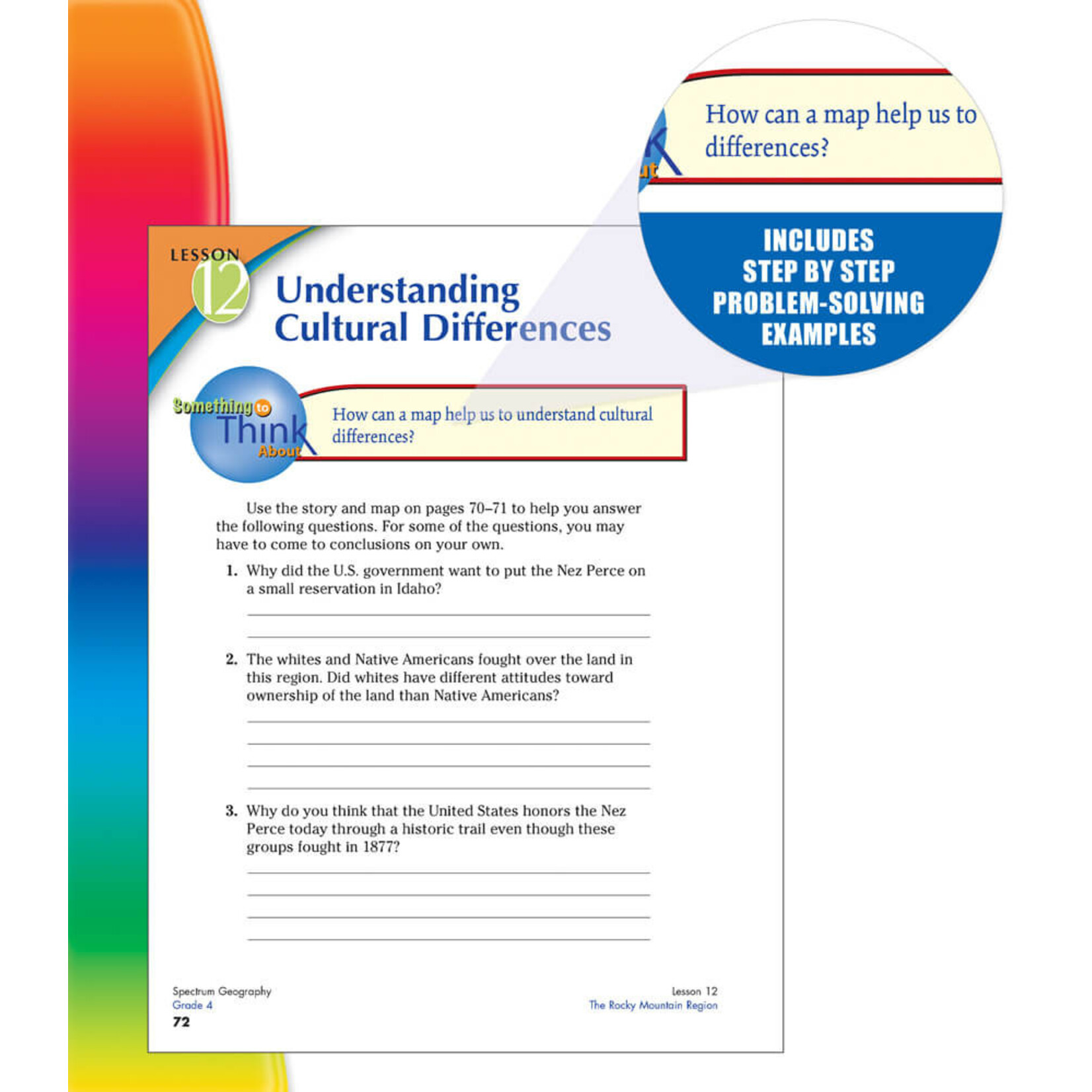 CARSON DELLOSA PUBLISHING CO Spectrum Geography Workbook Grade 4