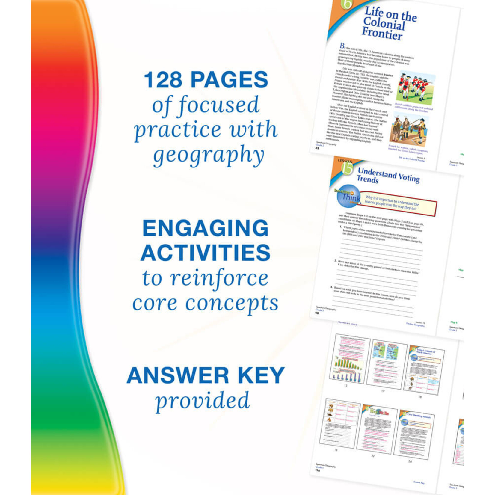 CARSON DELLOSA PUBLISHING CO Spectrum Geography Workbook Grade 5