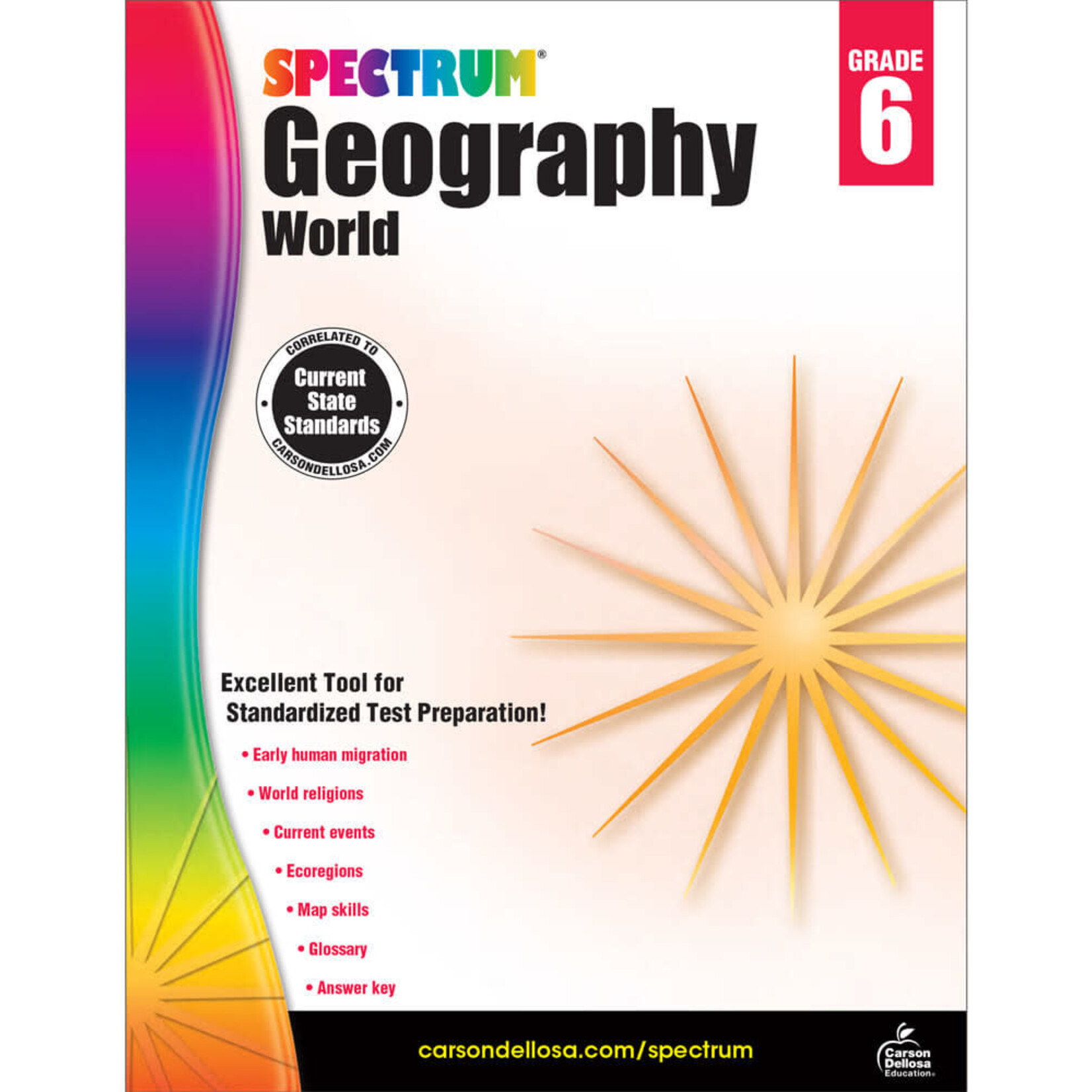 CARSON DELLOSA PUBLISHING CO Spectrum Geography Workbook Grade 6