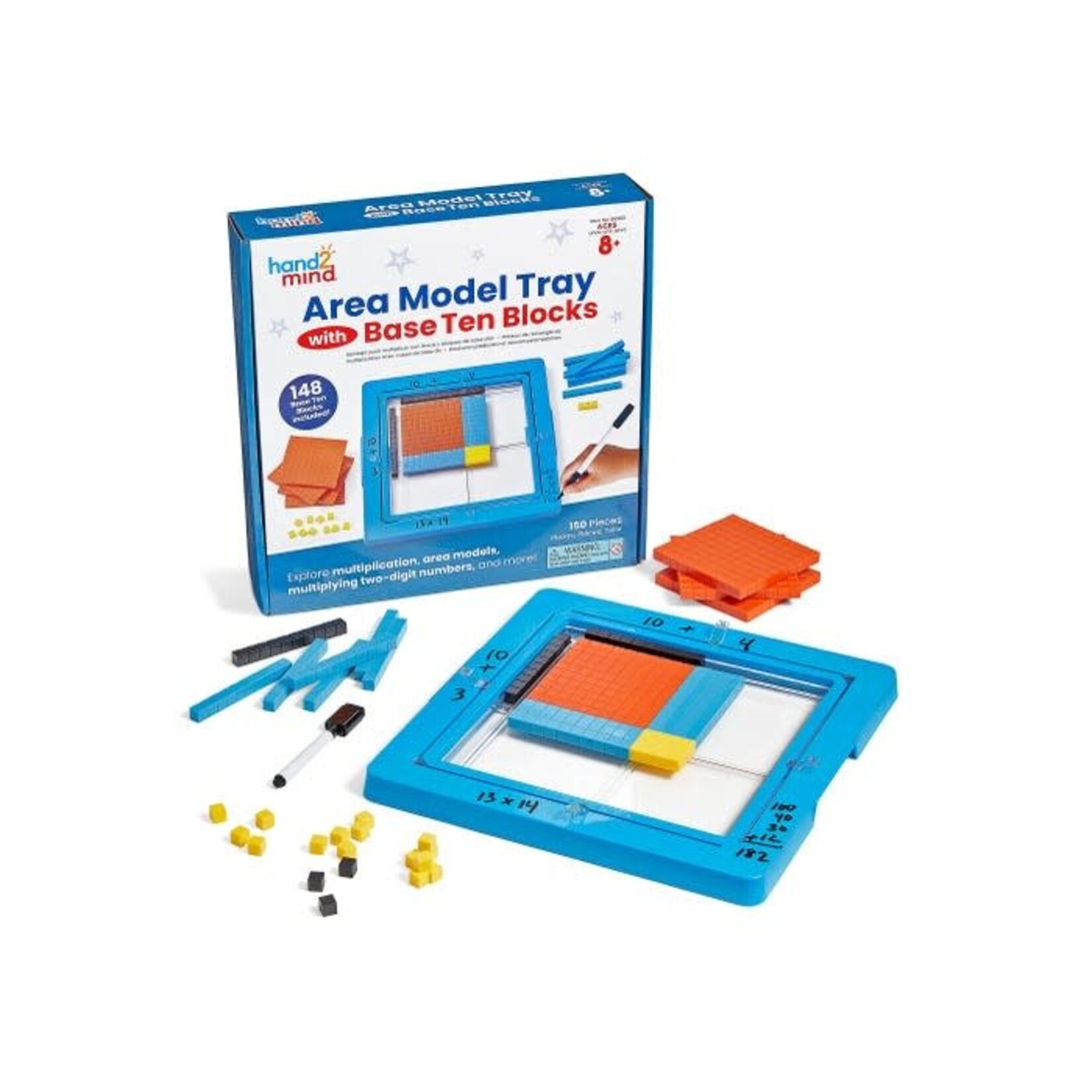 Area Model Tray with Base Ten Blocks