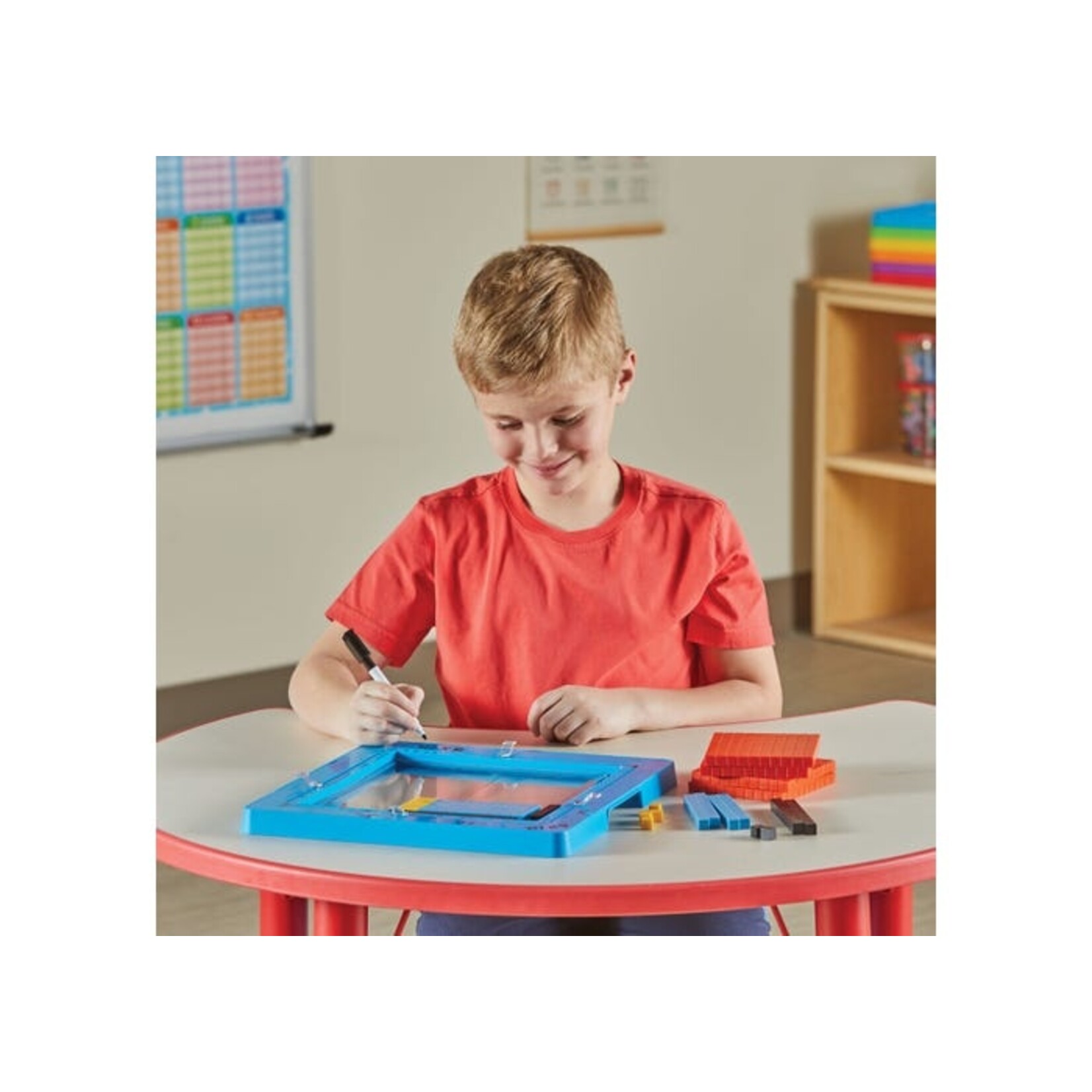 Area Model Tray with Base Ten Blocks