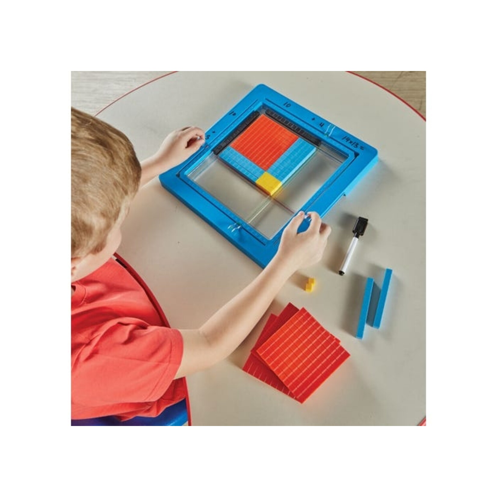 Area Model Tray with Base Ten Blocks