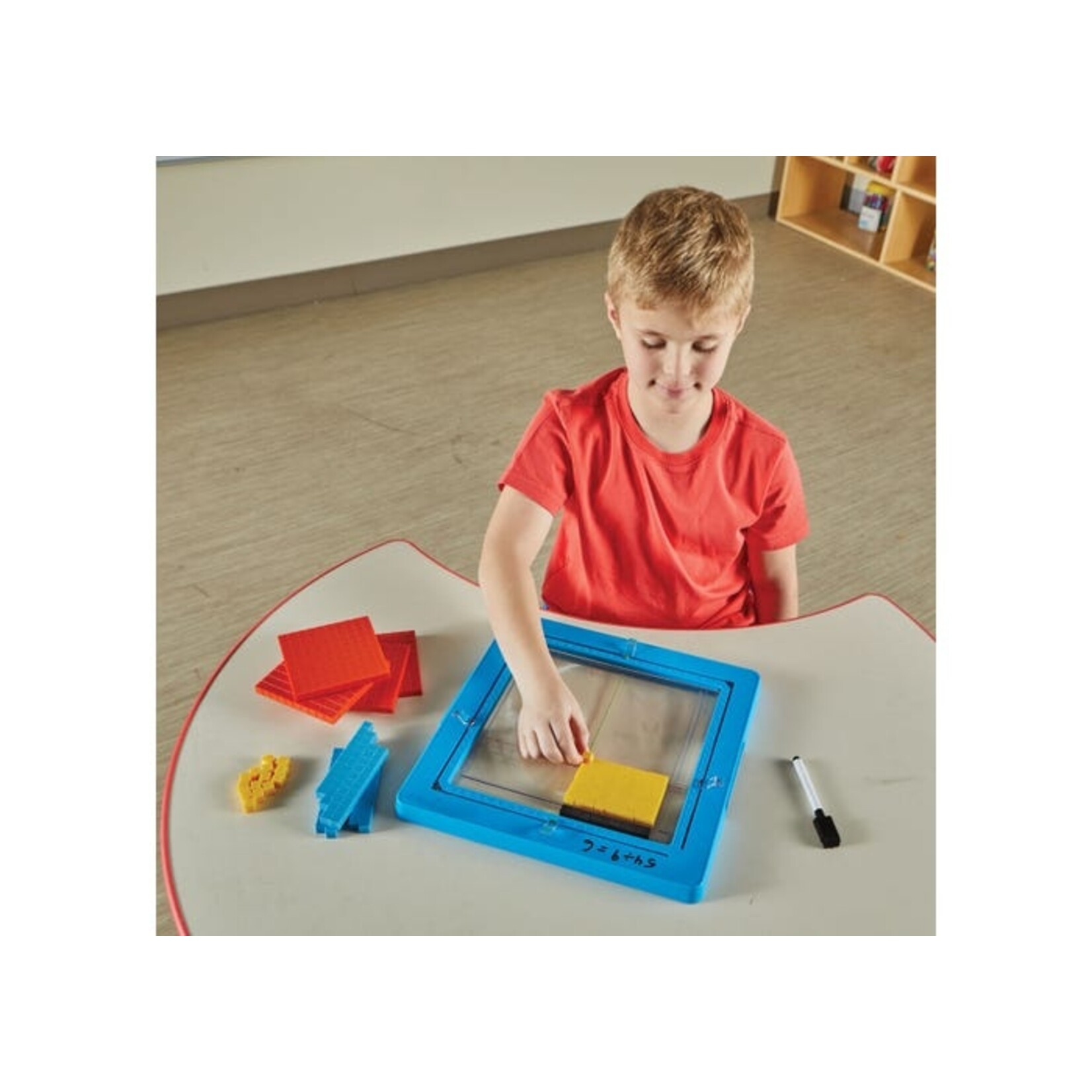 Area Model Tray with Base Ten Blocks