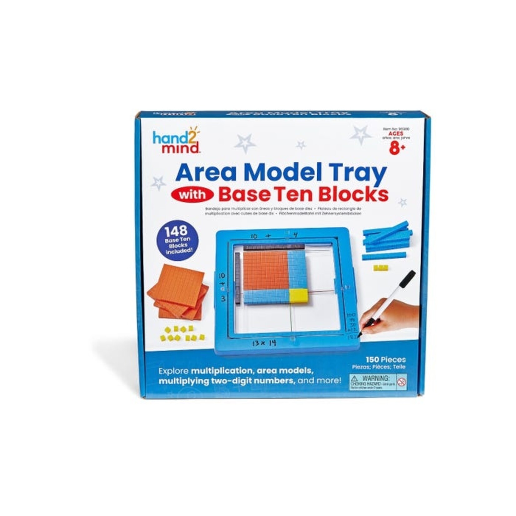 Area Model Tray with Base Ten Blocks