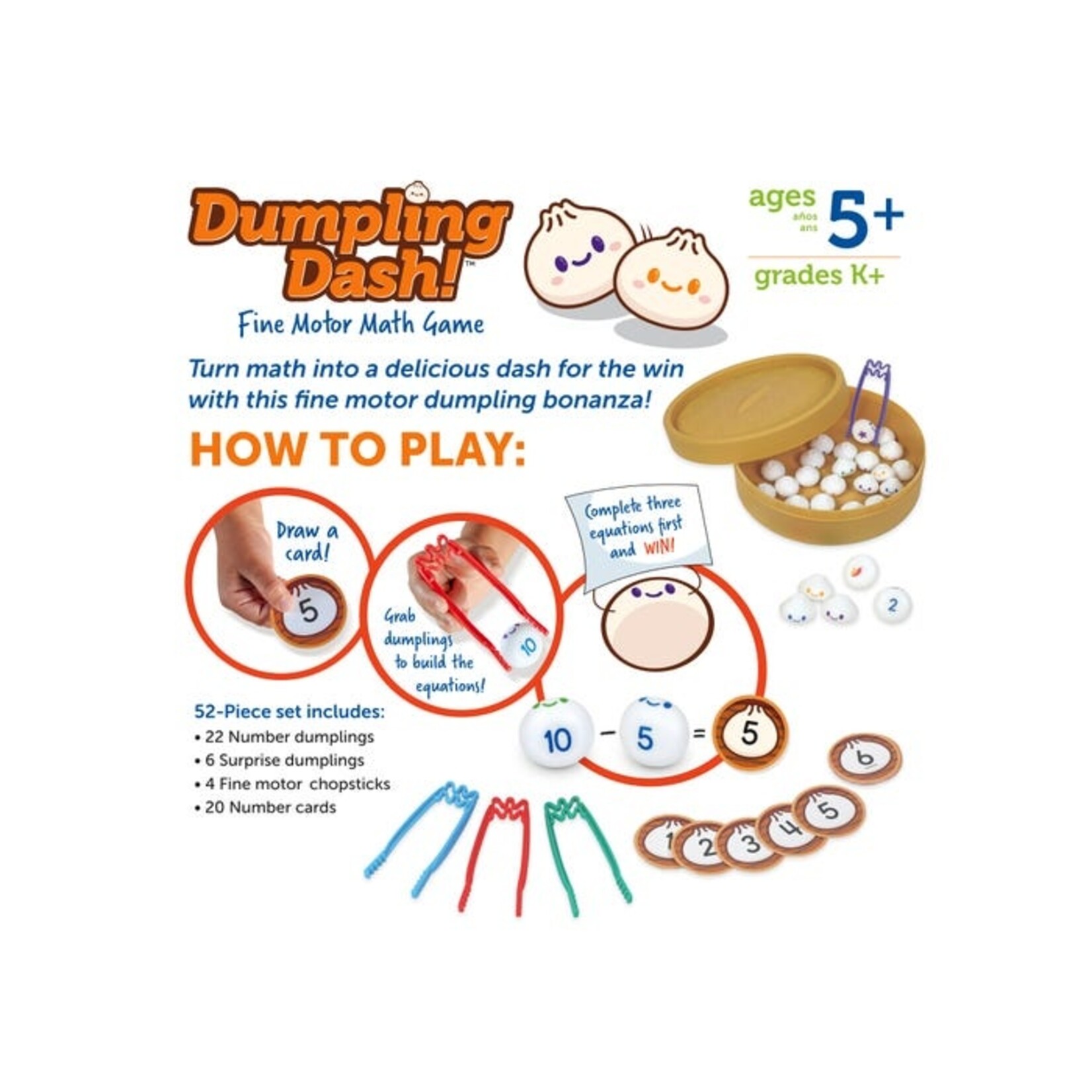 LEARNING RESOURCES INC Dumpling Dash Fine Motor Math Game