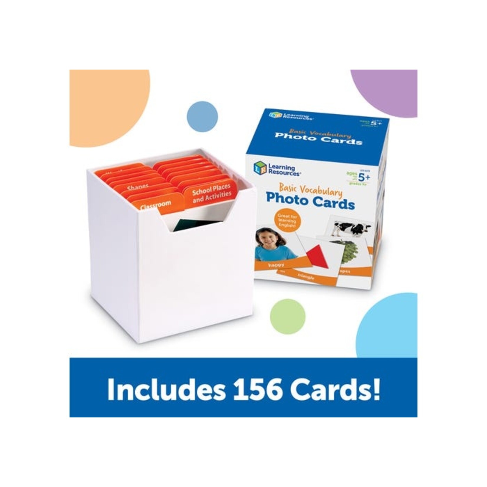 LEARNING RESOURCES INC Basic Vocabulary Photo Cards Set