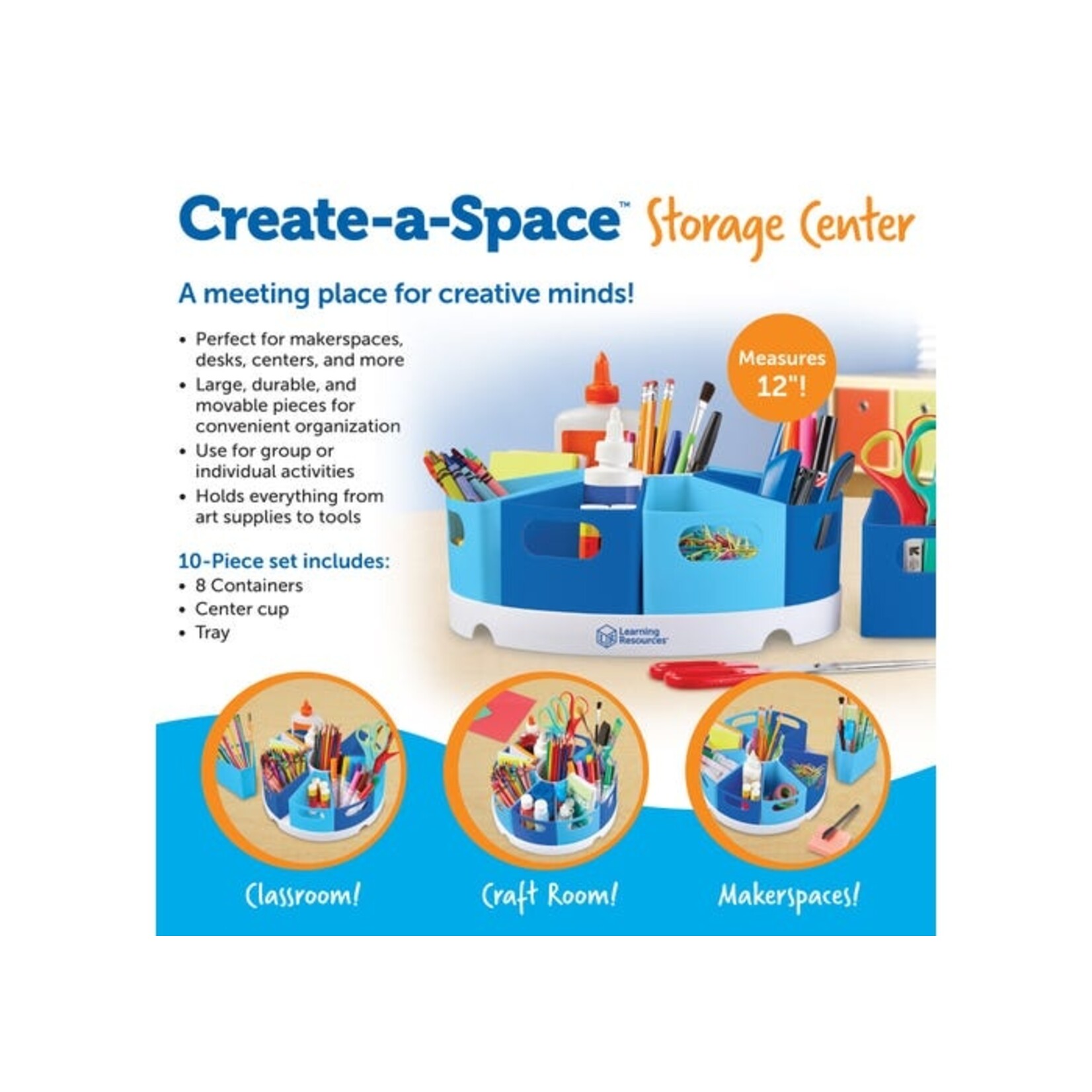 LEARNING RESOURCES INC Create-a-Space™ Storage Center - Blue