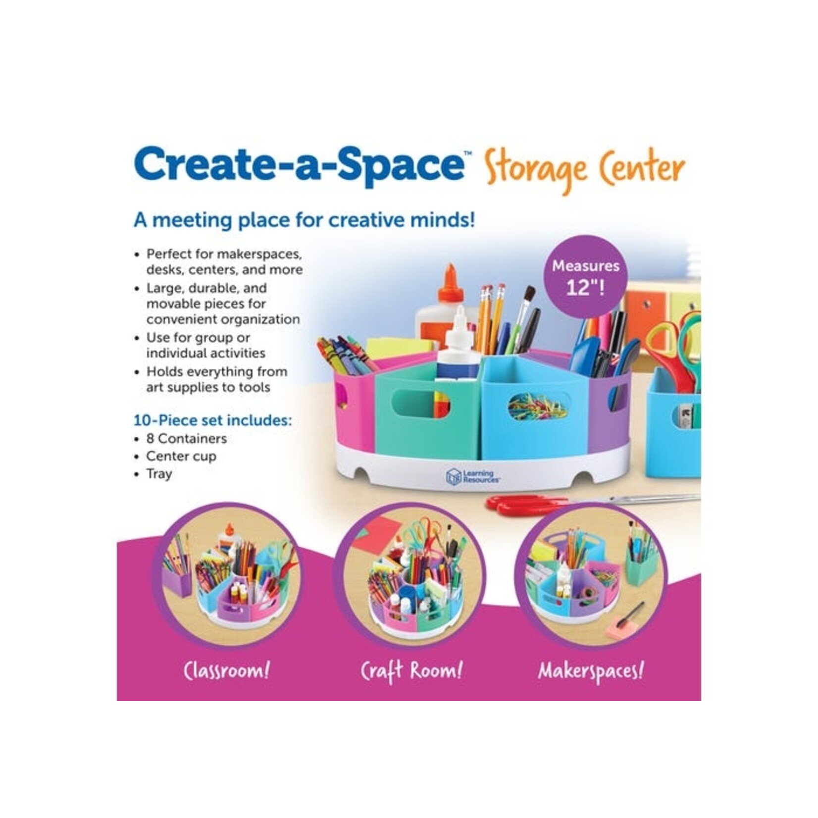 LEARNING RESOURCES INC Create-a-Space™ Storage Center - Pastel