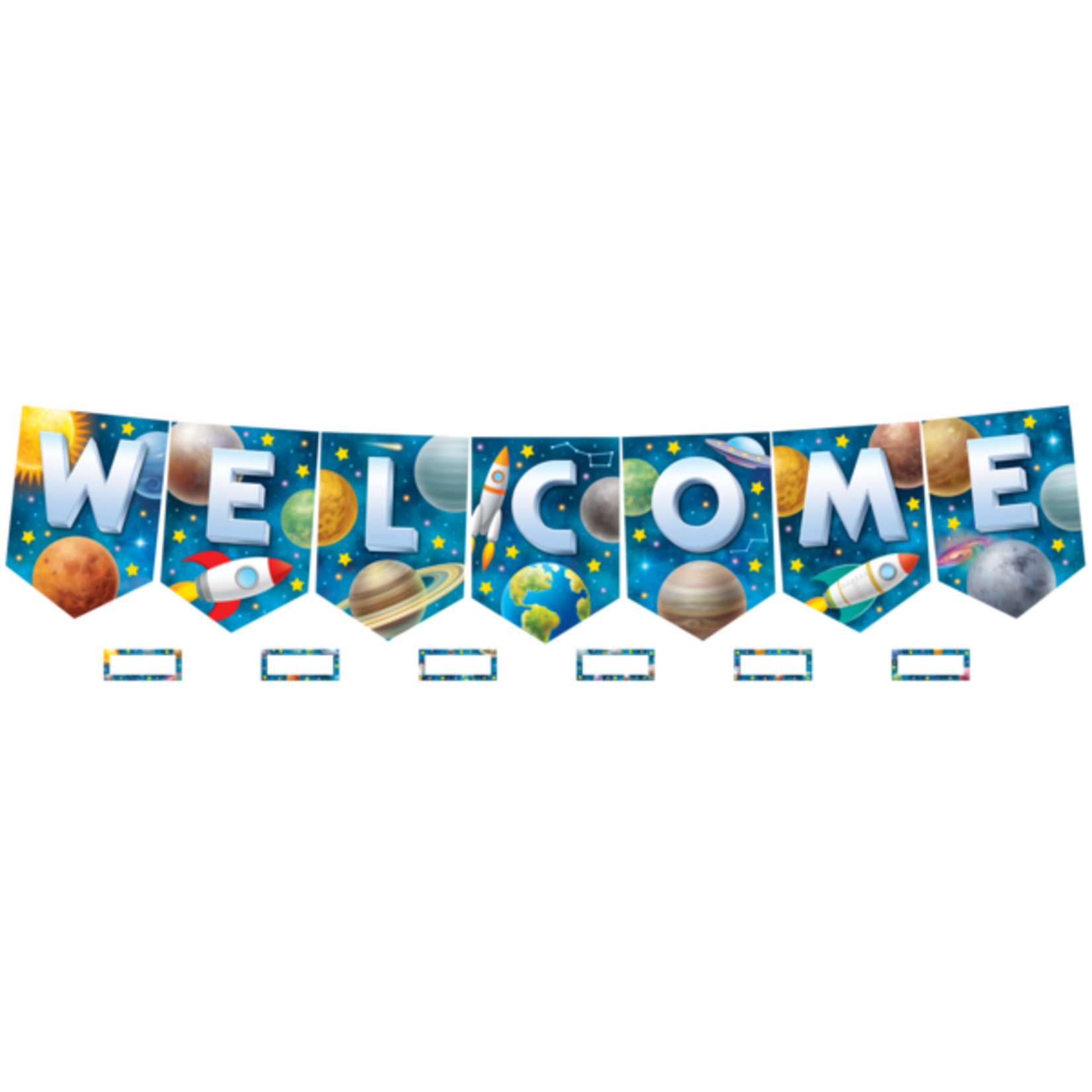 TEACHER CREATED RESOURCES Outer Space Crew Pennants Welcome Bulletin Board