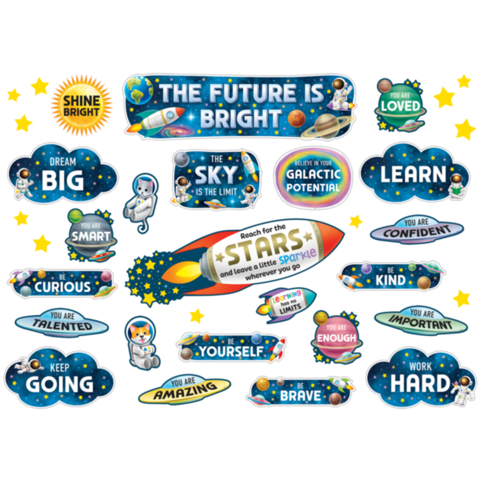 TEACHER CREATED RESOURCES Outer Space Crew The Future Is Bright Mini Bulletin Board