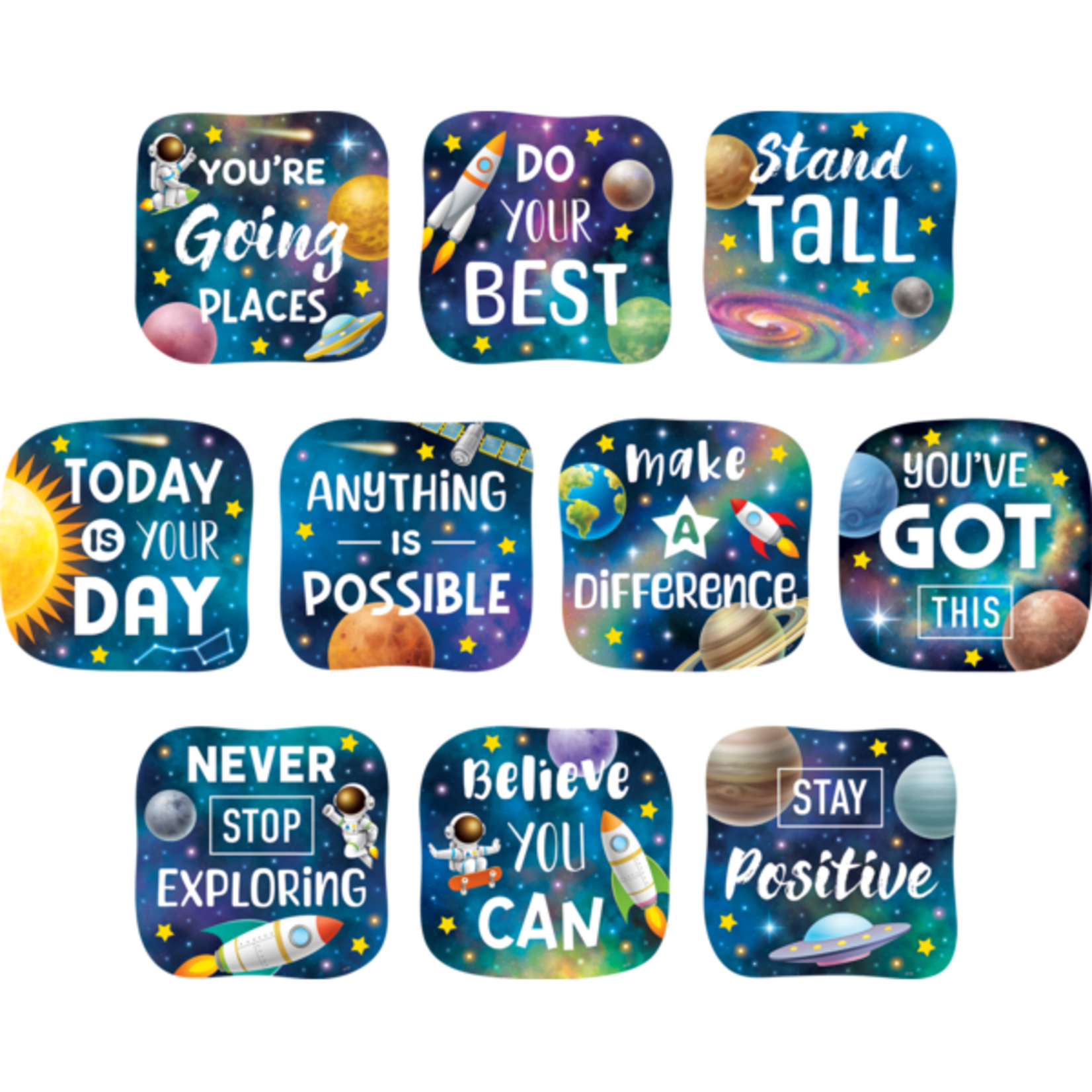 TEACHER CREATED RESOURCES Outer Space Crew Positive Sayings Accents