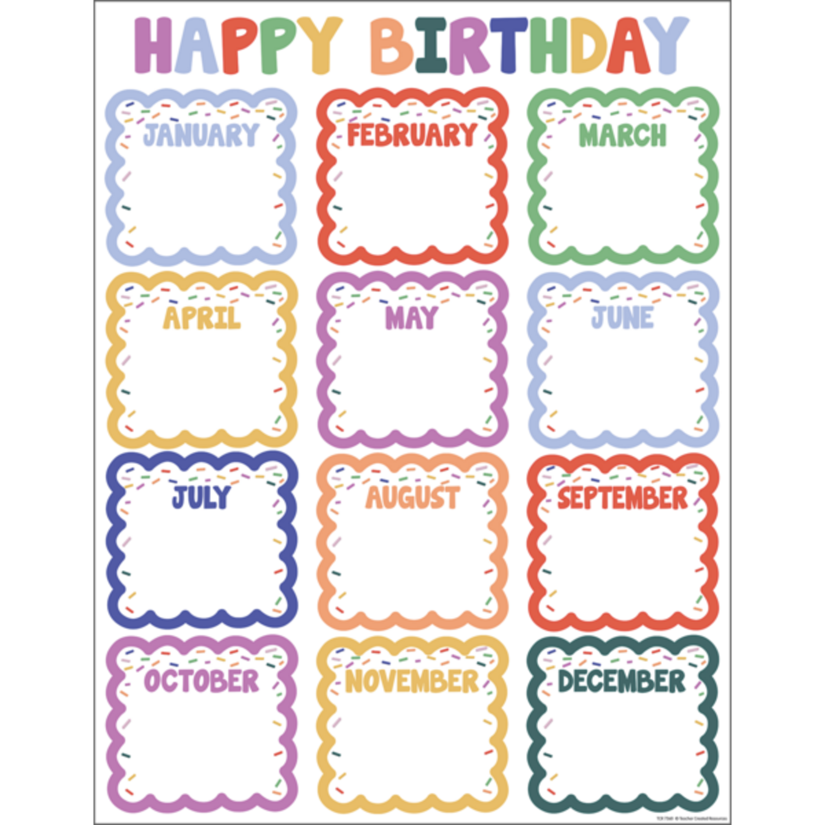 TEACHER CREATED RESOURCES Color Crush Happy Birthday Chart